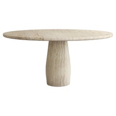 Paloma Editions Raffaella Table à manger III Bianco Alabastrino Travertine