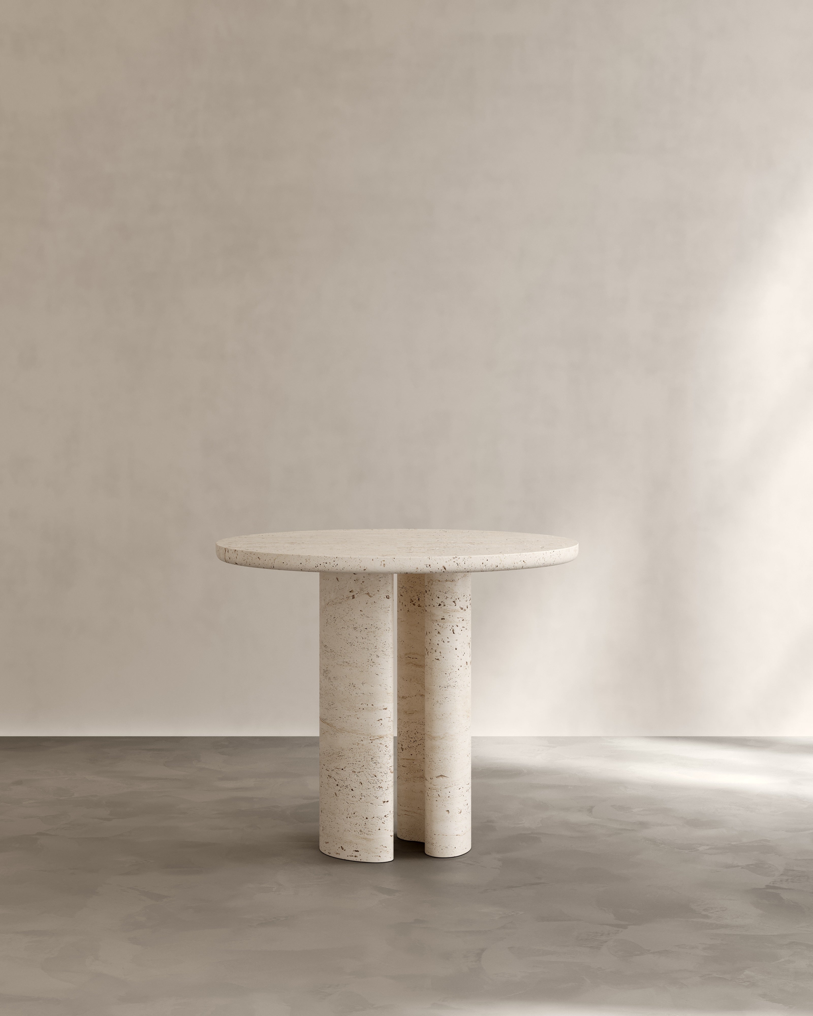 Paloma Editions Roman Dining Table I in Navona Travertine