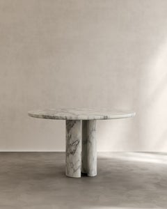 Paloma Editions Roman Dining Table II in Arabescato Marble