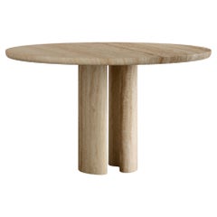 Paloma Editions Roman Dining Table II in Classico Alabastrino Travertine