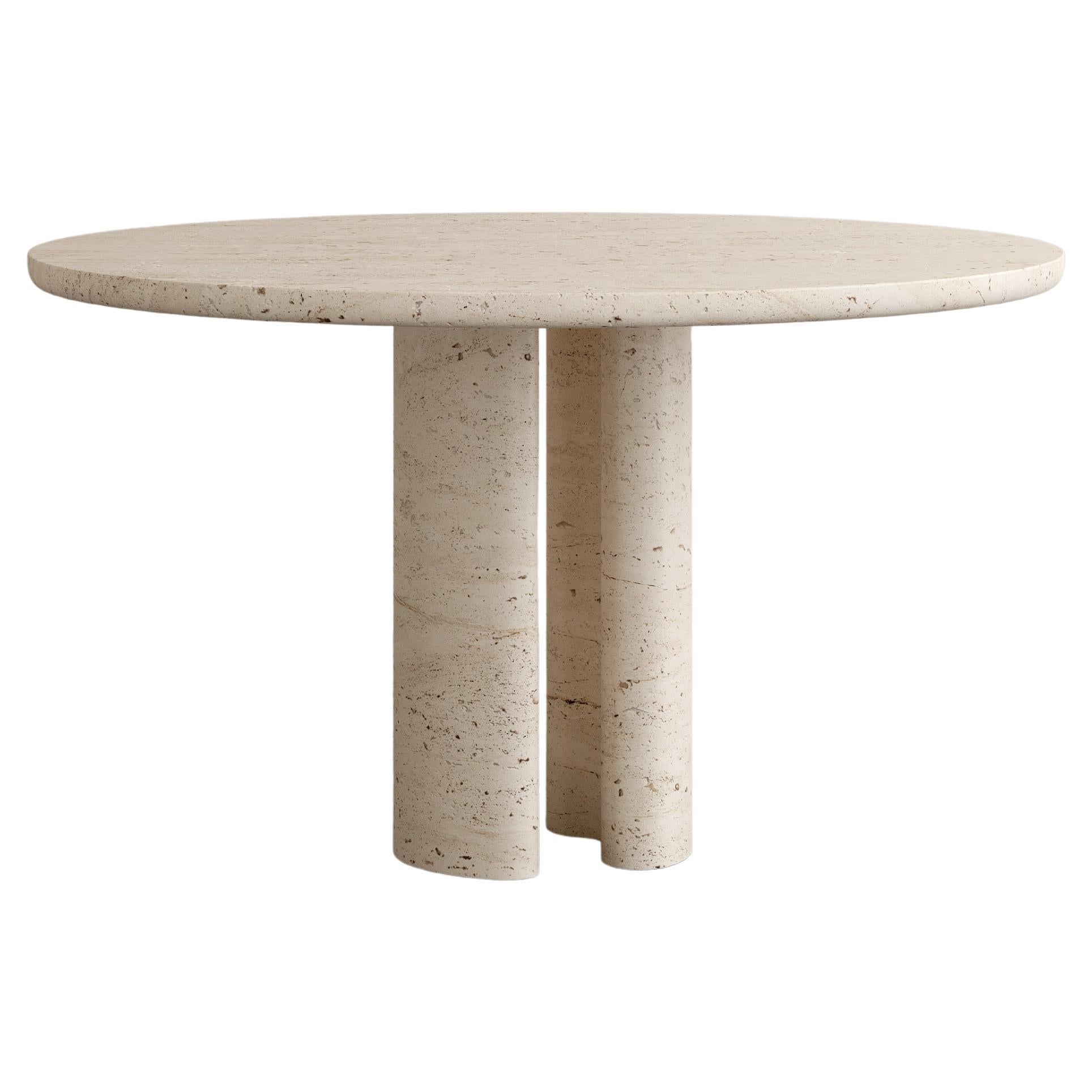 Paloma Editions Roman Dining Table II in Navona Travertine