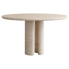 Paloma Editions Roman Dining Table II in Navona Travertine