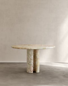 Paloma Editions Roman Dining Table II in Verde Breccia Marble