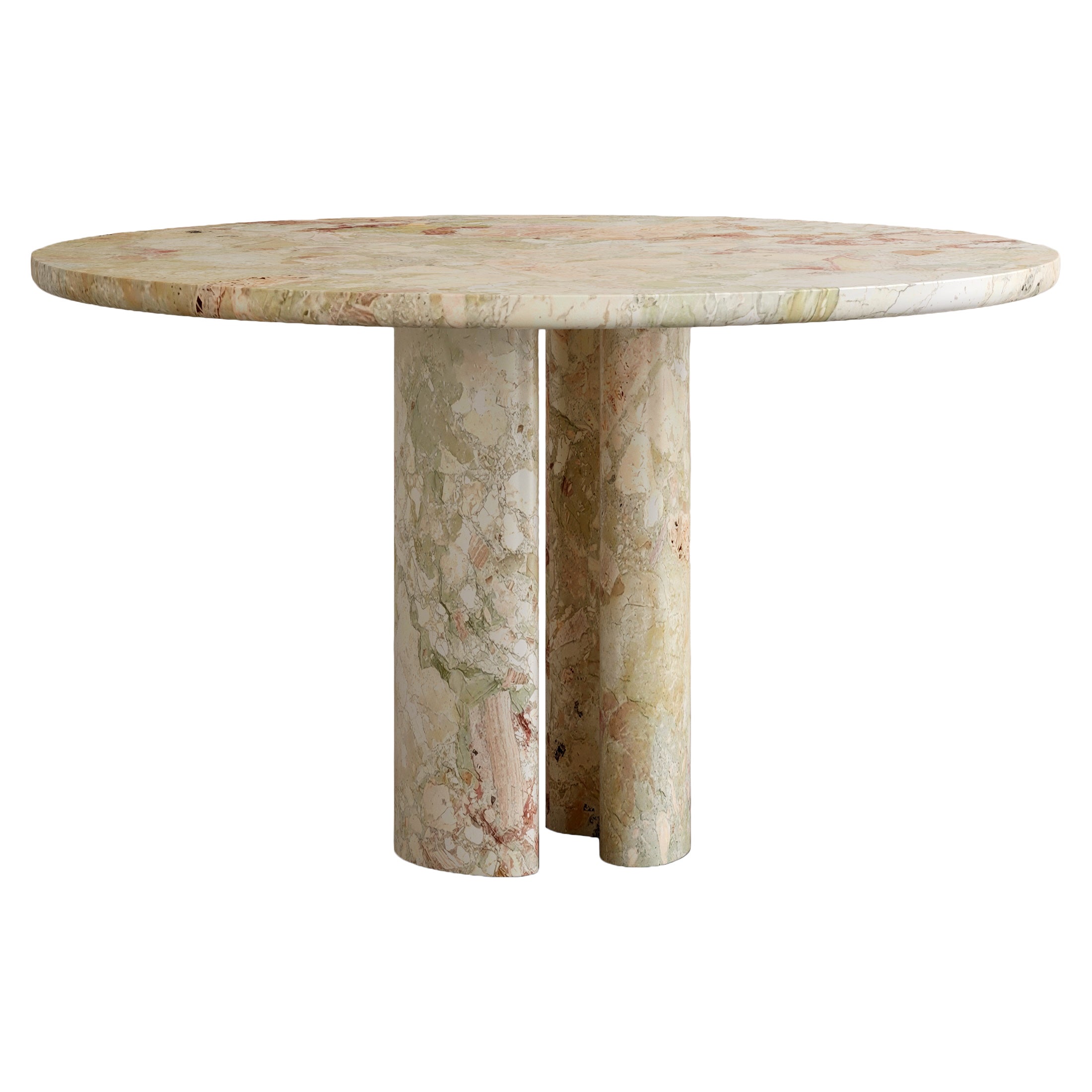 Mesa de comedor romana Paloma Editions II Mármol Verde Breccia