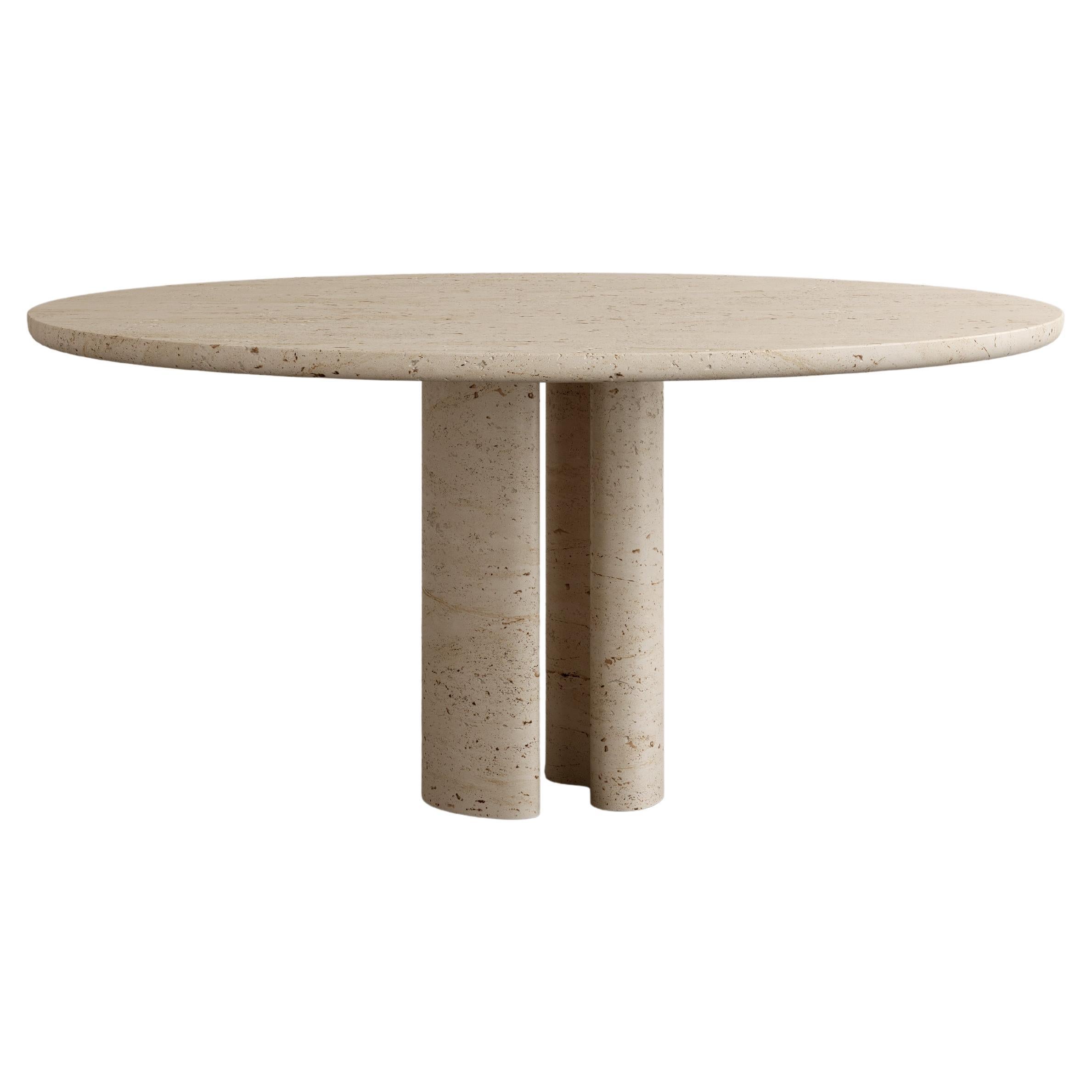 Mesa de comedor romana III Paloma Editions Travertino romano