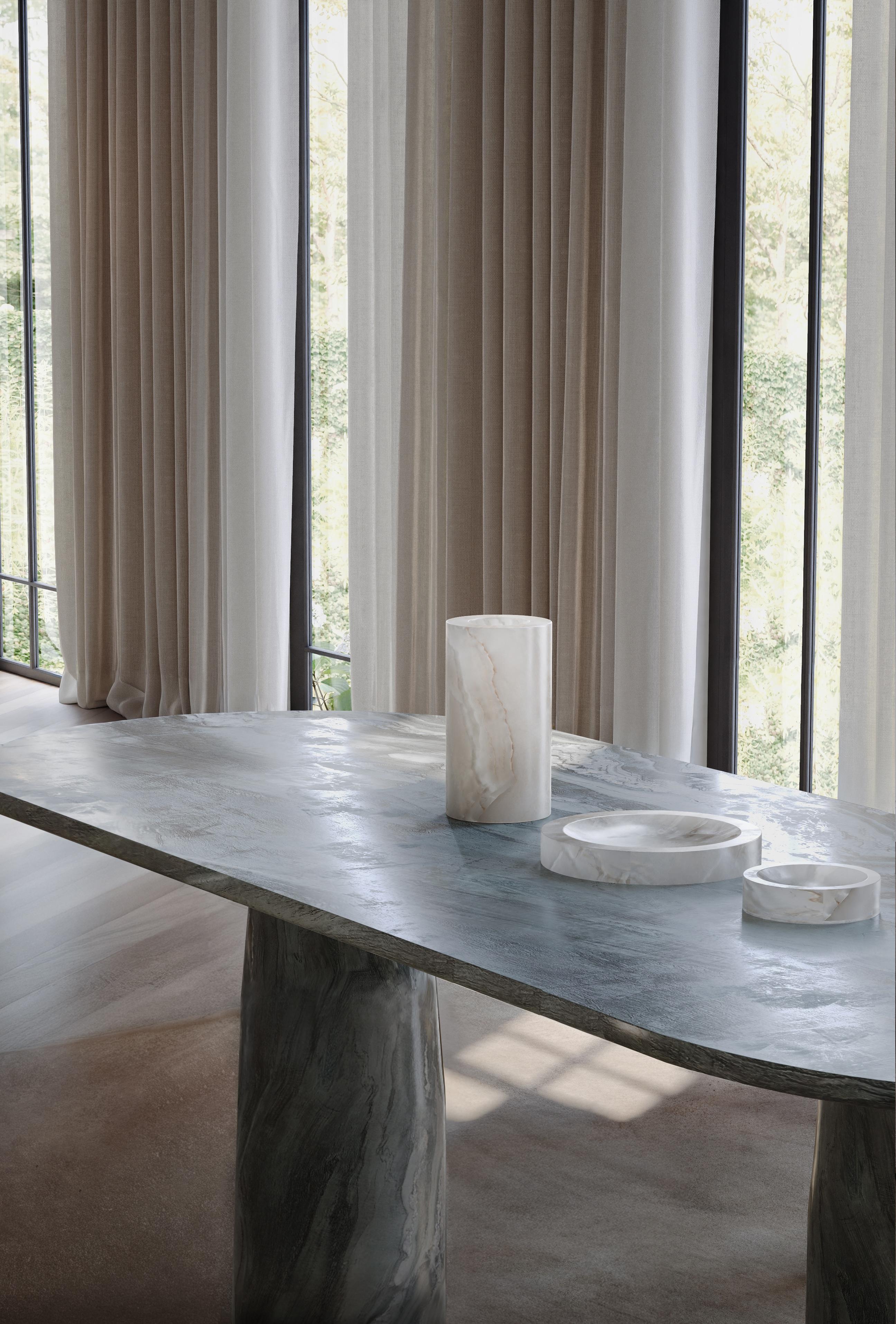 Marble Paloma Editions Sky Vase Natural Honey Onyx For Sale