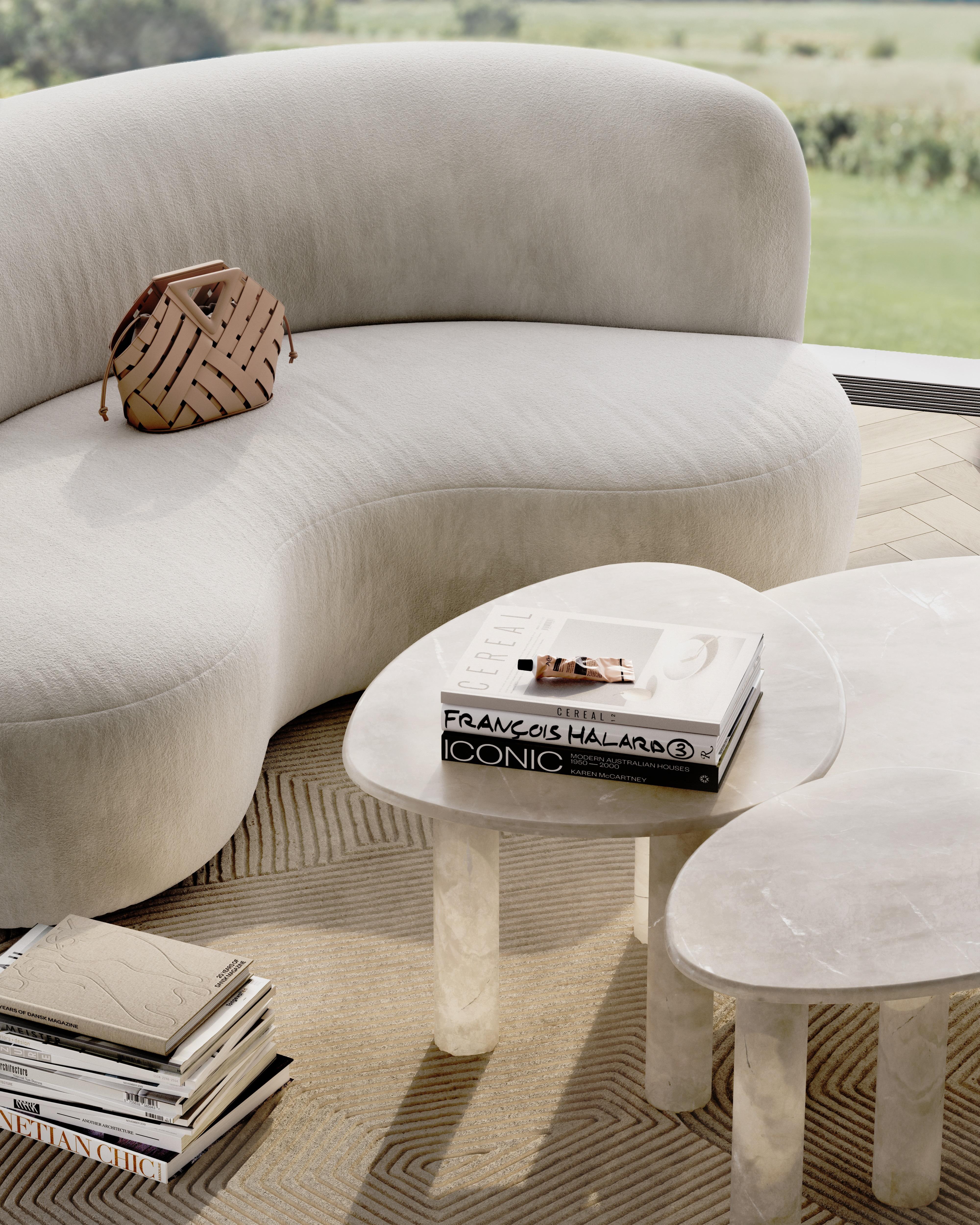 Mesa baja Paloma Editions Sunpoet Bianco Onyx Siglo XXI y contemporáneo en venta