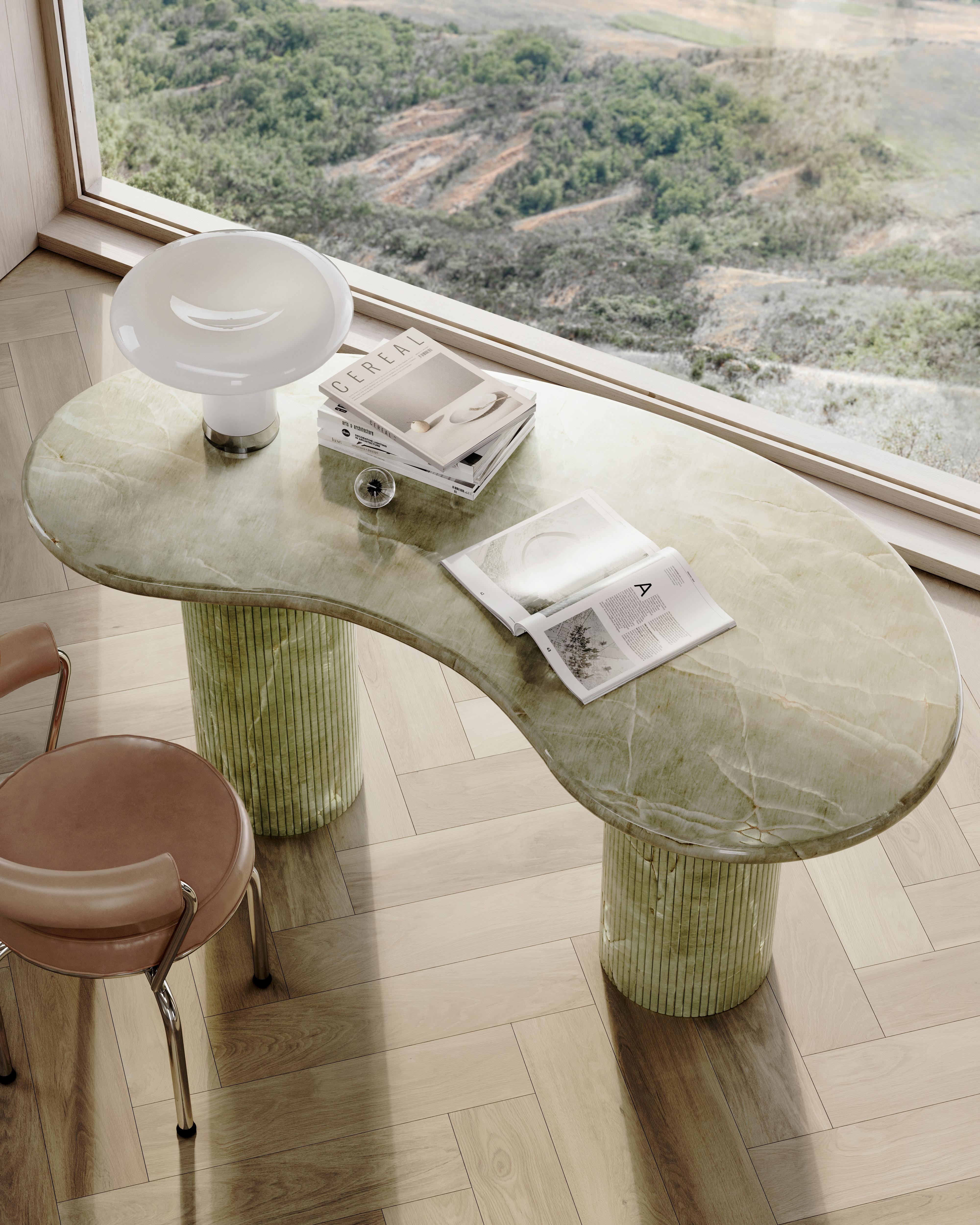 Paloma Editions Theory Desk Natural Verde Onyx Italiano en venta