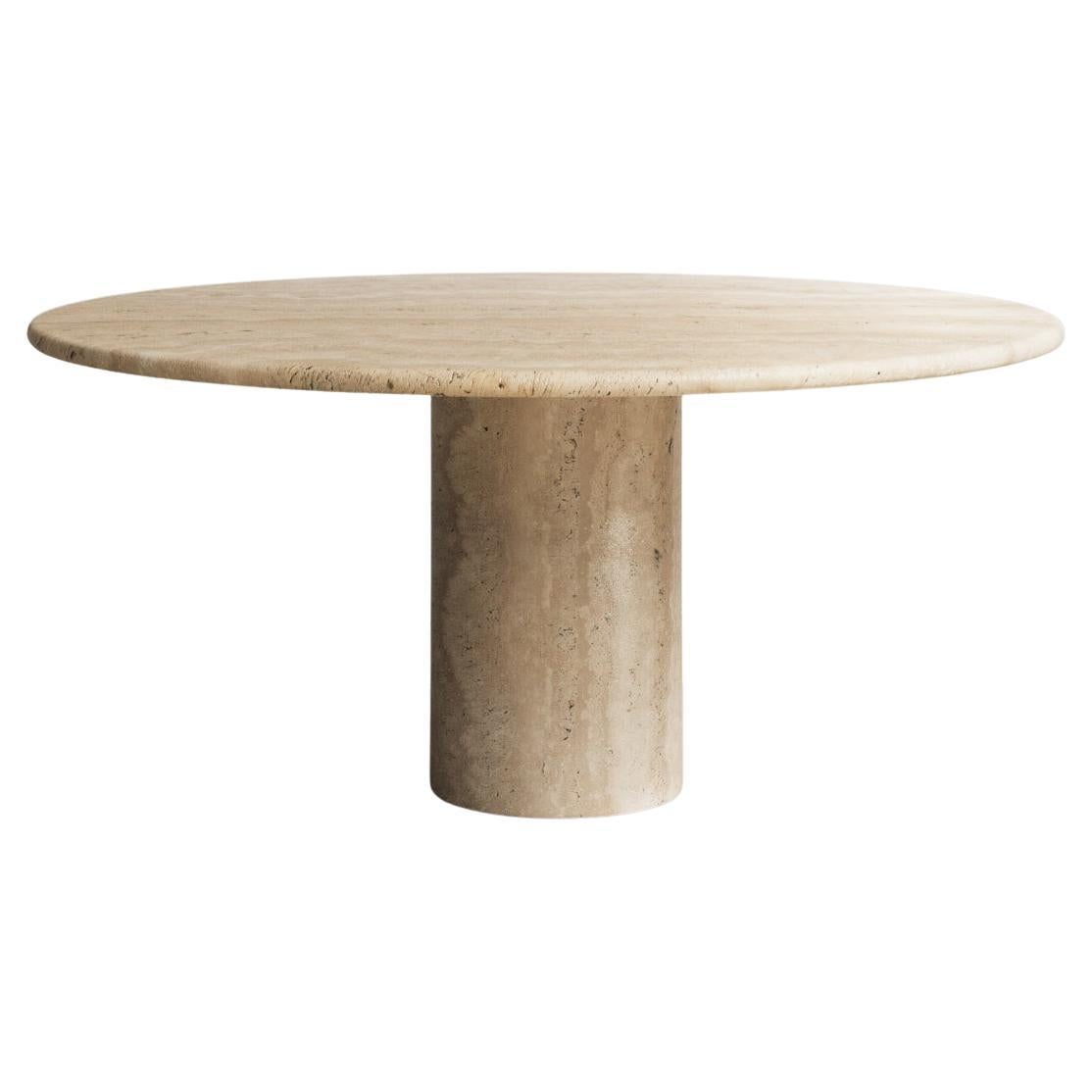 Paloma Editions Time Dining Table III Navona Travertine For Sale