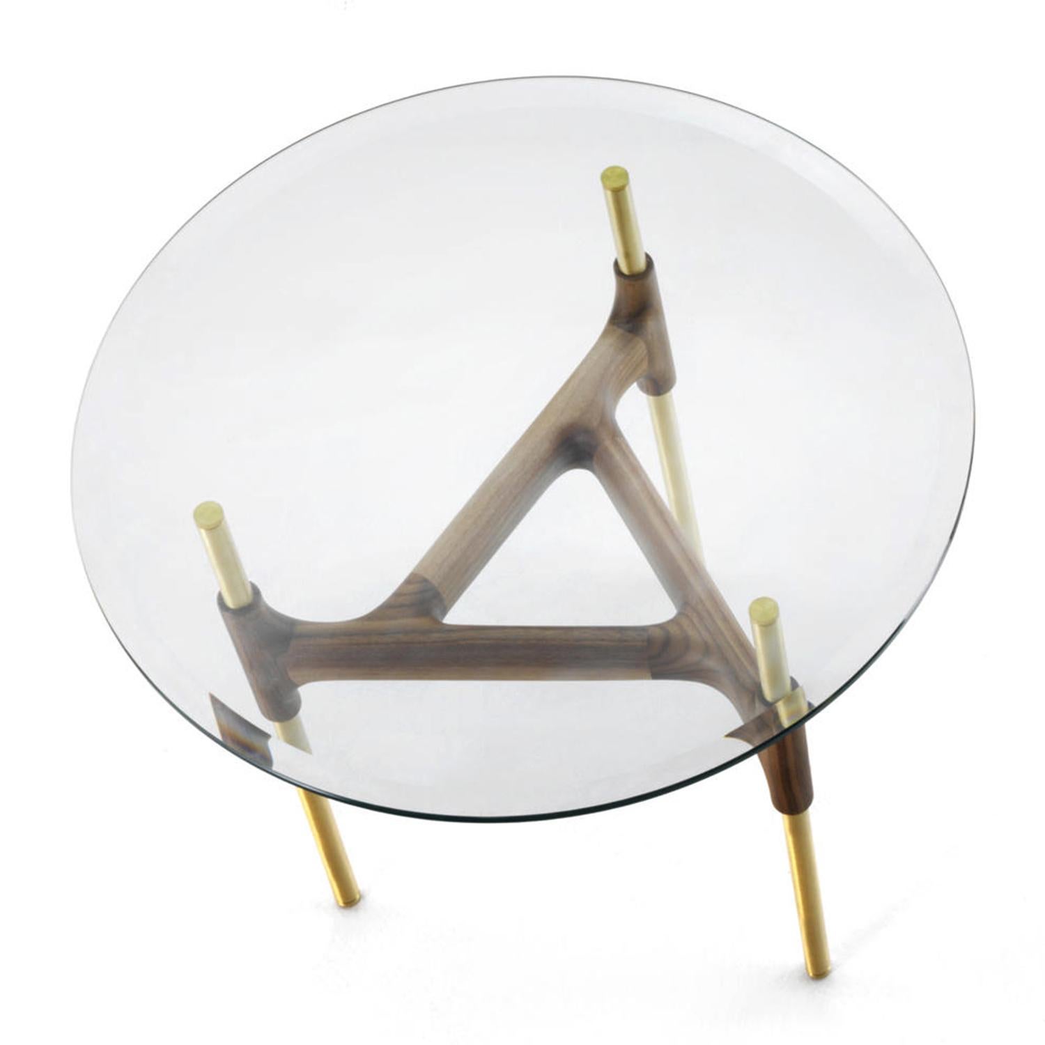 Hand-Crafted Paloma Glass Side Table For Sale