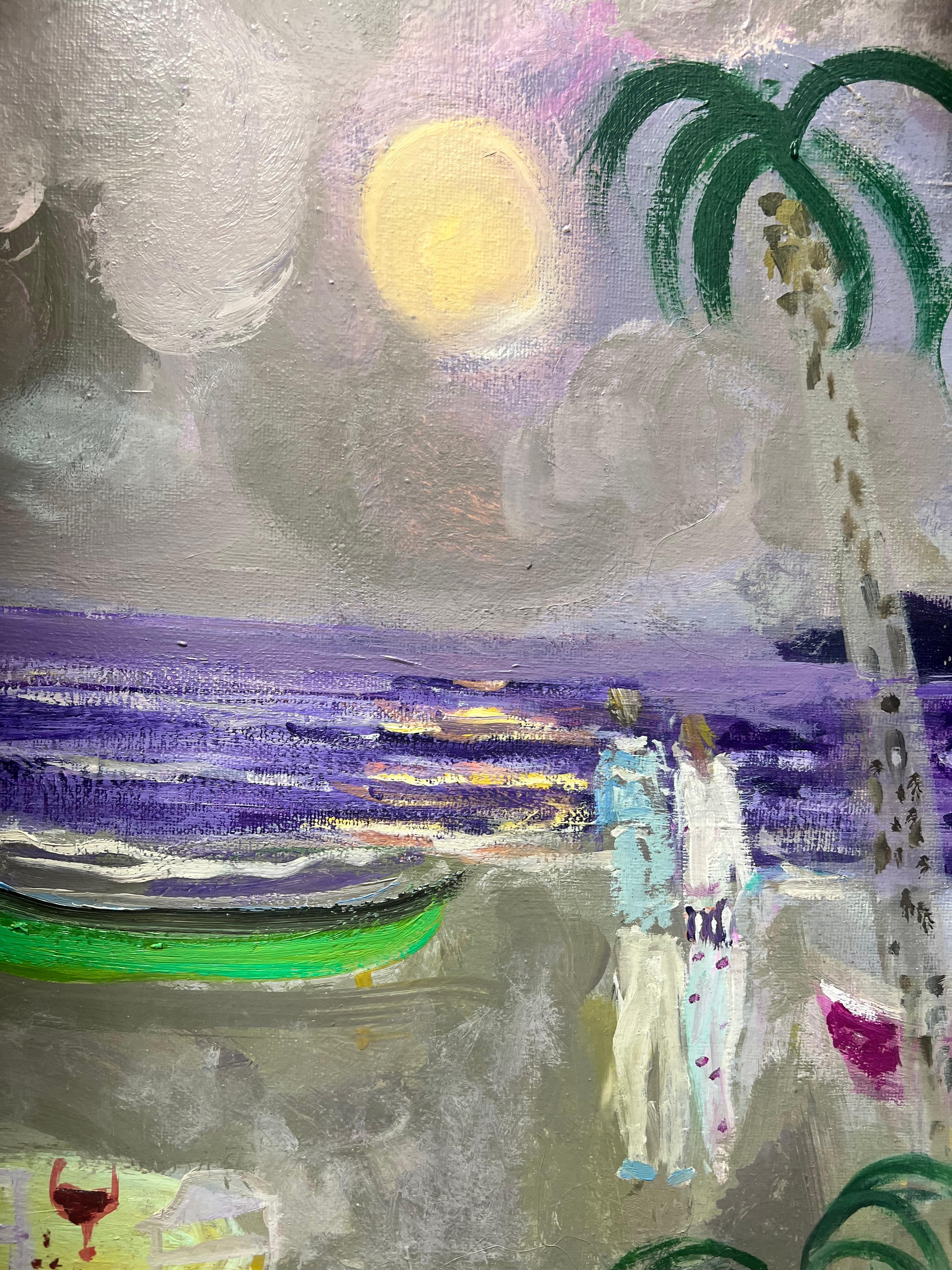 Asombro ante el mar (Erstaunliche Aussicht am Meer) – Painting von Paloma Hinojosa