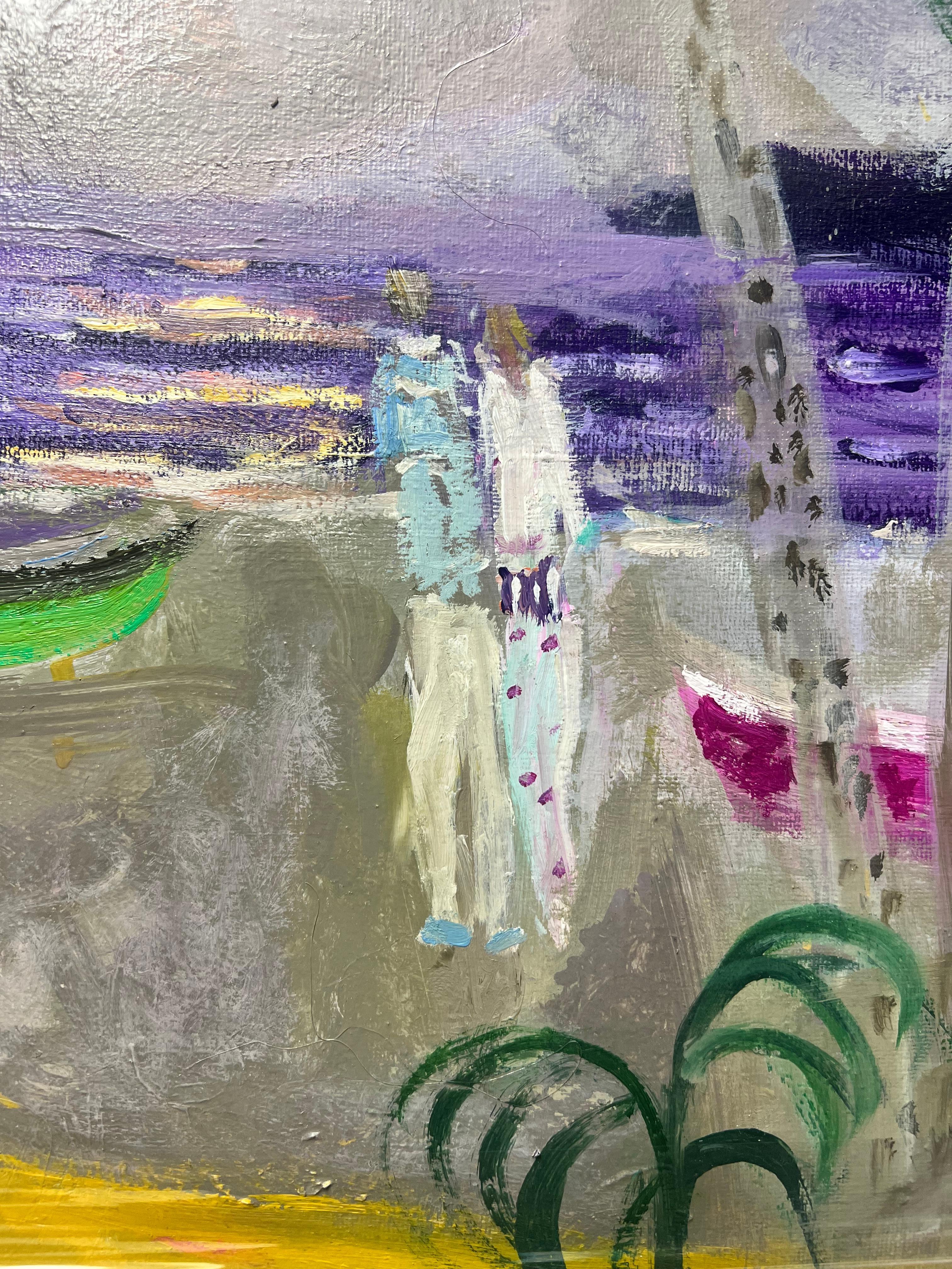 Asombro ante el mar (Erstaunliche Aussicht am Meer) (Neue Wilde), Painting, von Paloma Hinojosa