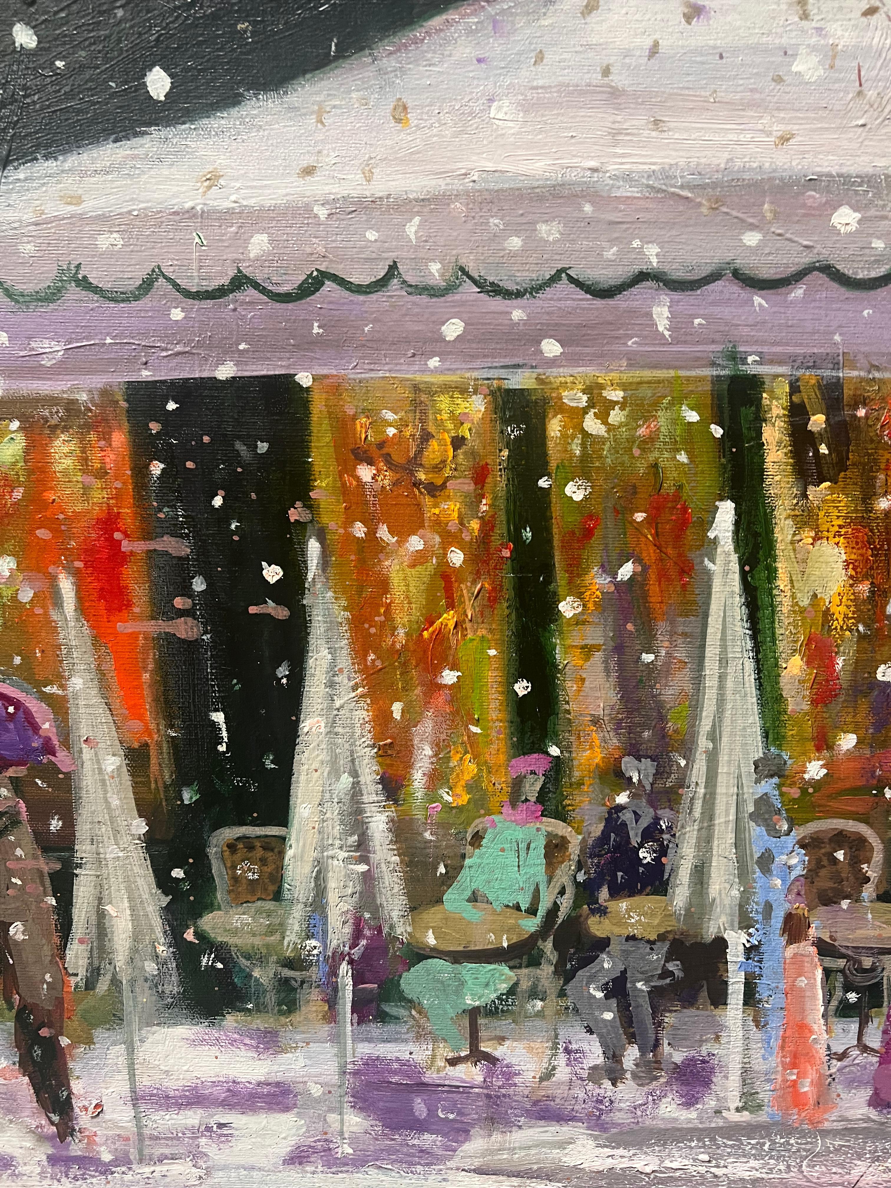 Cafe de Flore – Paris – Painting von Paloma Hinojosa