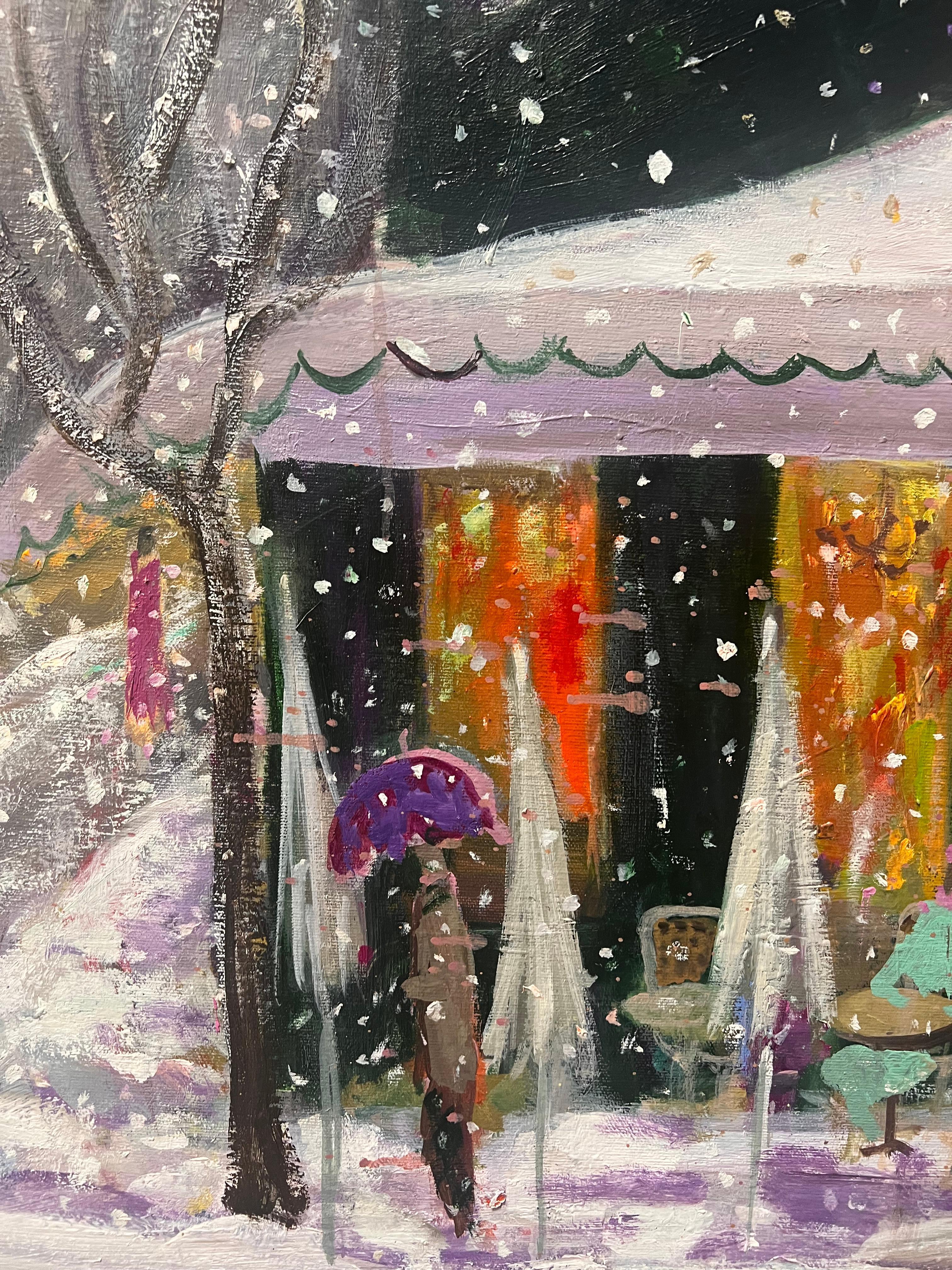 Cafe de Flore – Paris (Neue Wilde), Painting, von Paloma Hinojosa