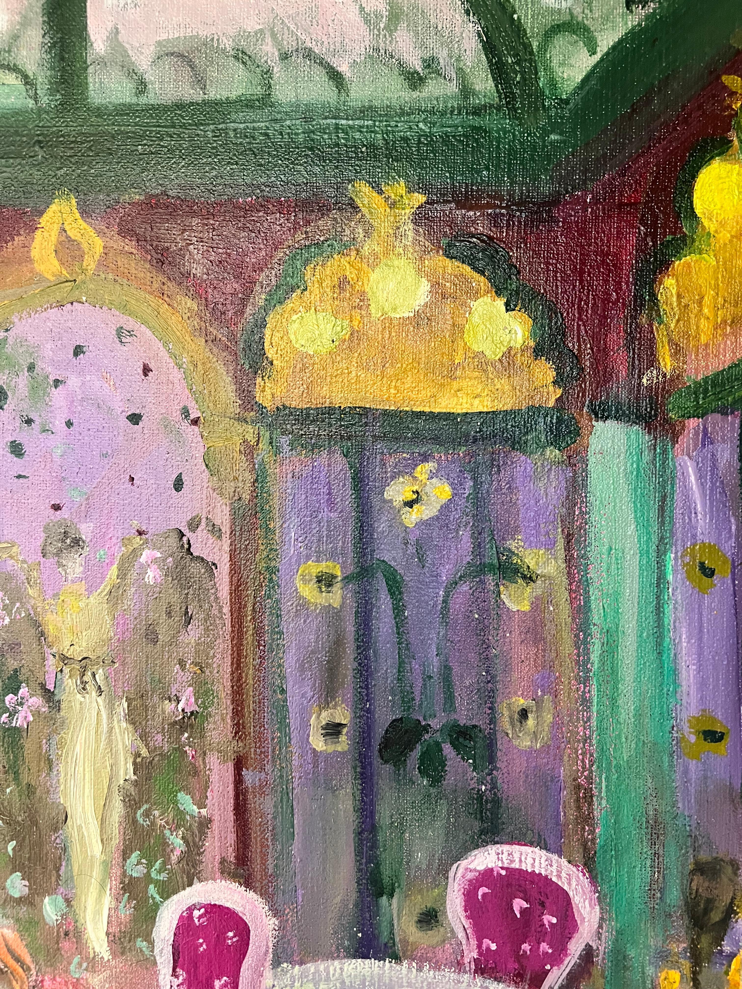 Magico Restaraunte en Paris - Painting by Paloma Hinojosa
