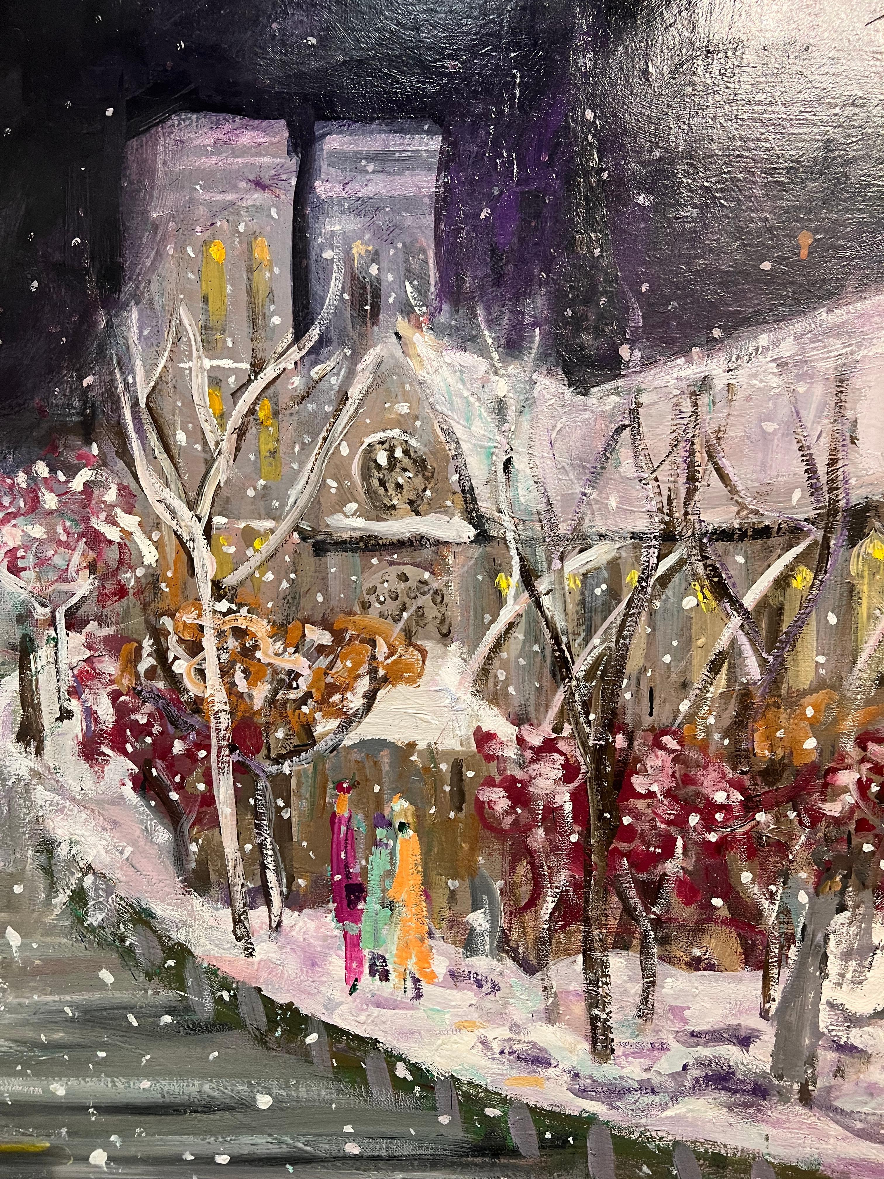 Nieve sobre Notre Dame (Schau in Notre Dame) Paris, Frankreich im Angebot 2