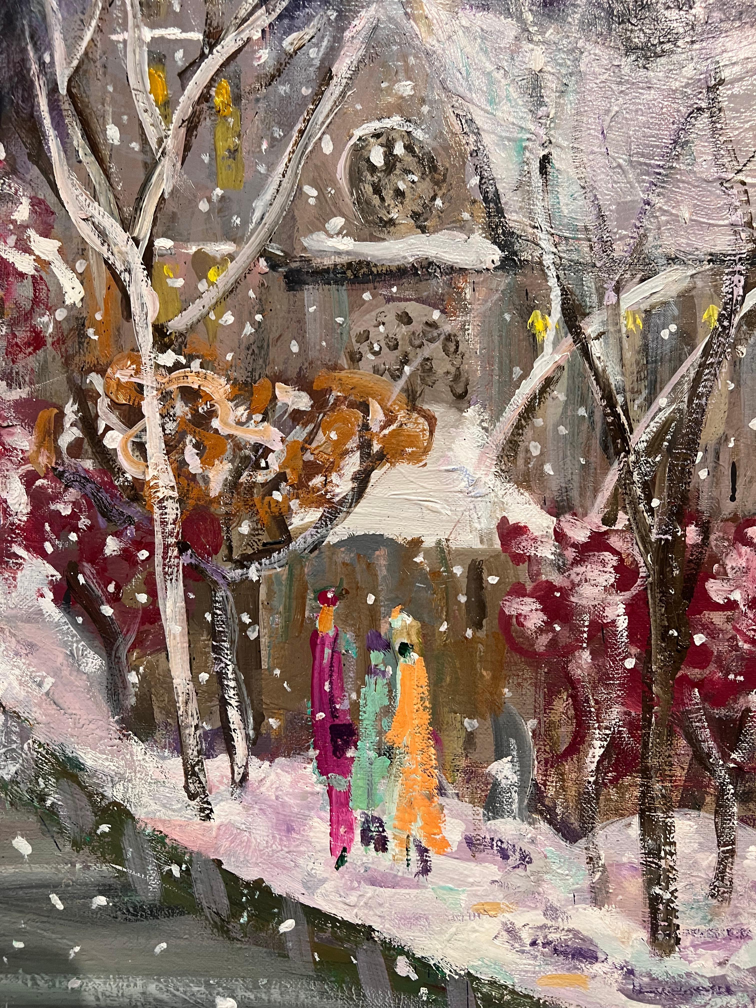 Nieve sobre Notre Dame (Schau in Notre Dame) Paris, Frankreich im Angebot 3