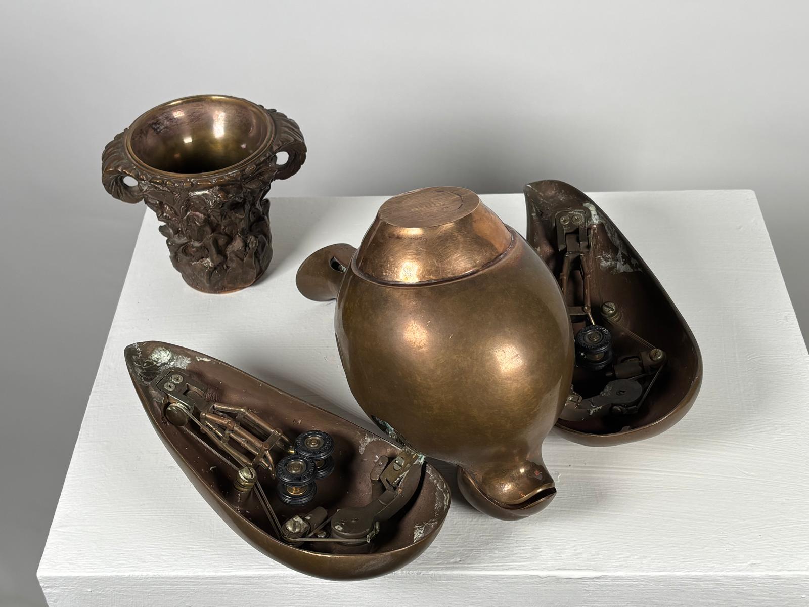 Paloma Jet Model Bronze and Brass Sculpture by Miguel Berrocal For Sale 6