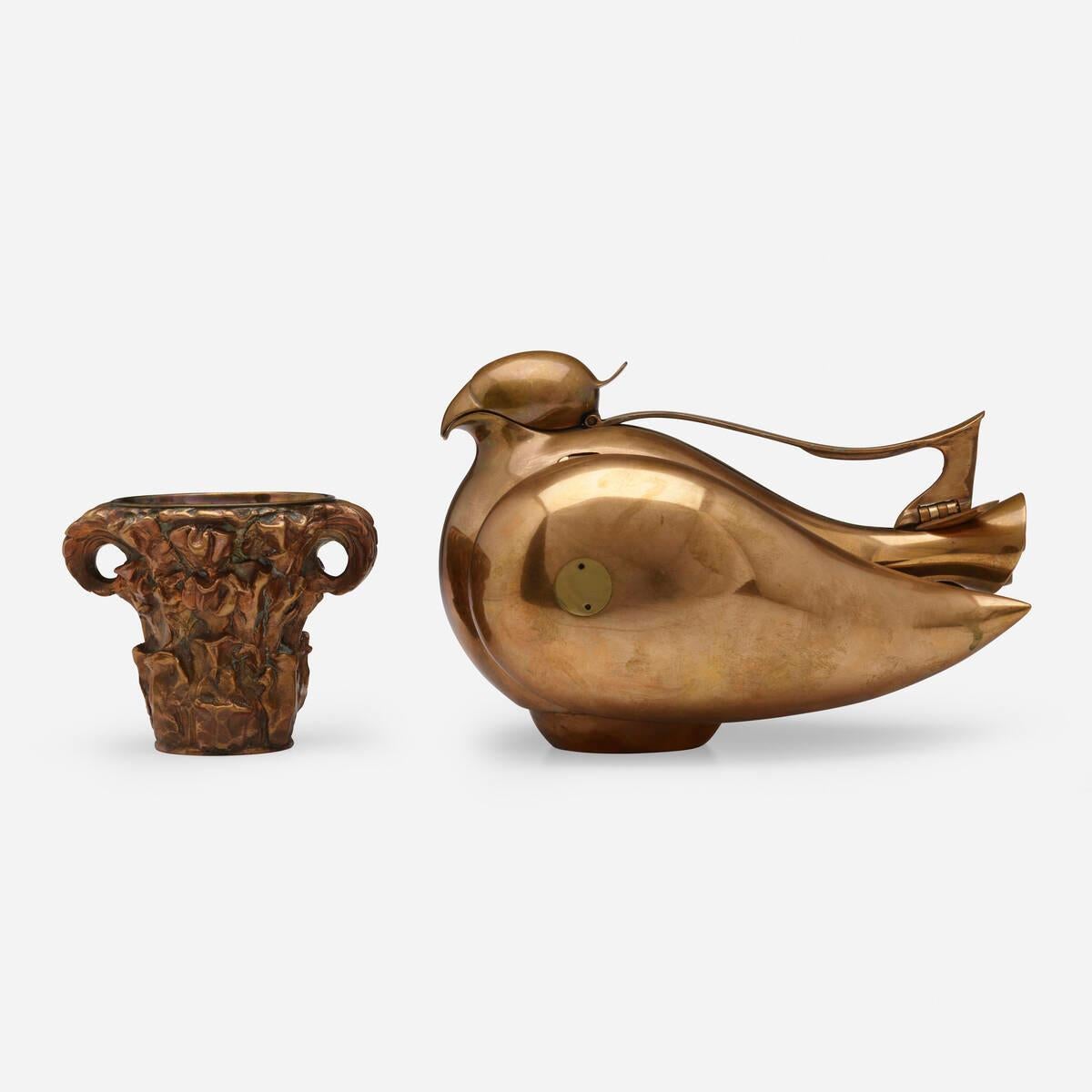 Paloma Jet Model Bronze and Brass Sculpture by Miguel Berrocal For Sale 7