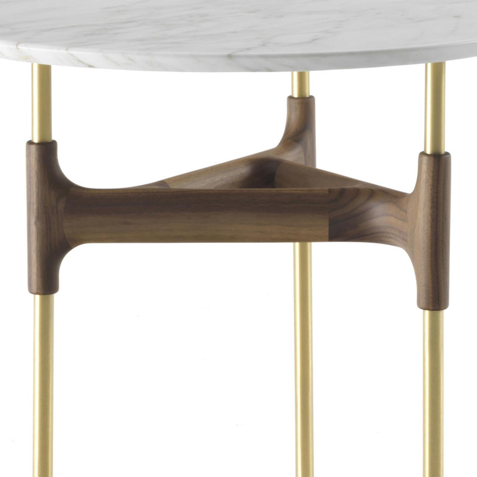 Italian Paloma Marble Side Table For Sale