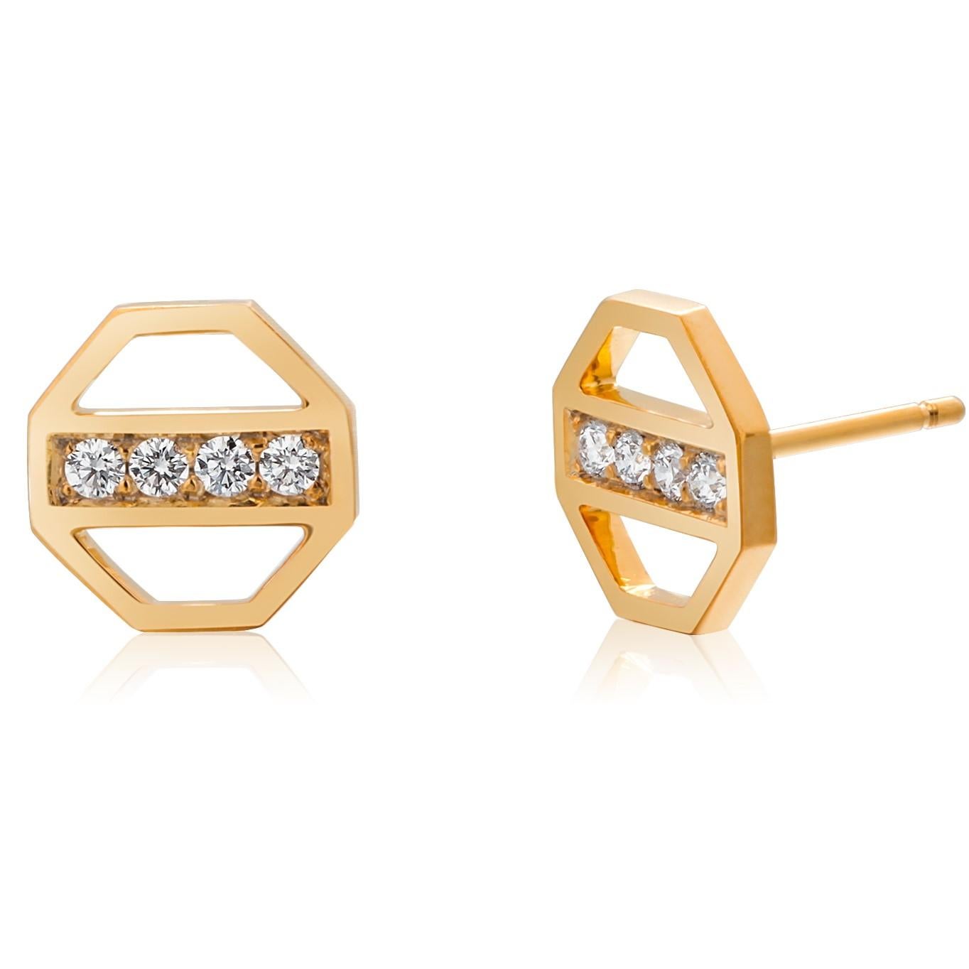 Vintage Tiffany 18 Karat Gold Diamonds 0.40 Inch Wide Earrings By Paloma Picasso 4