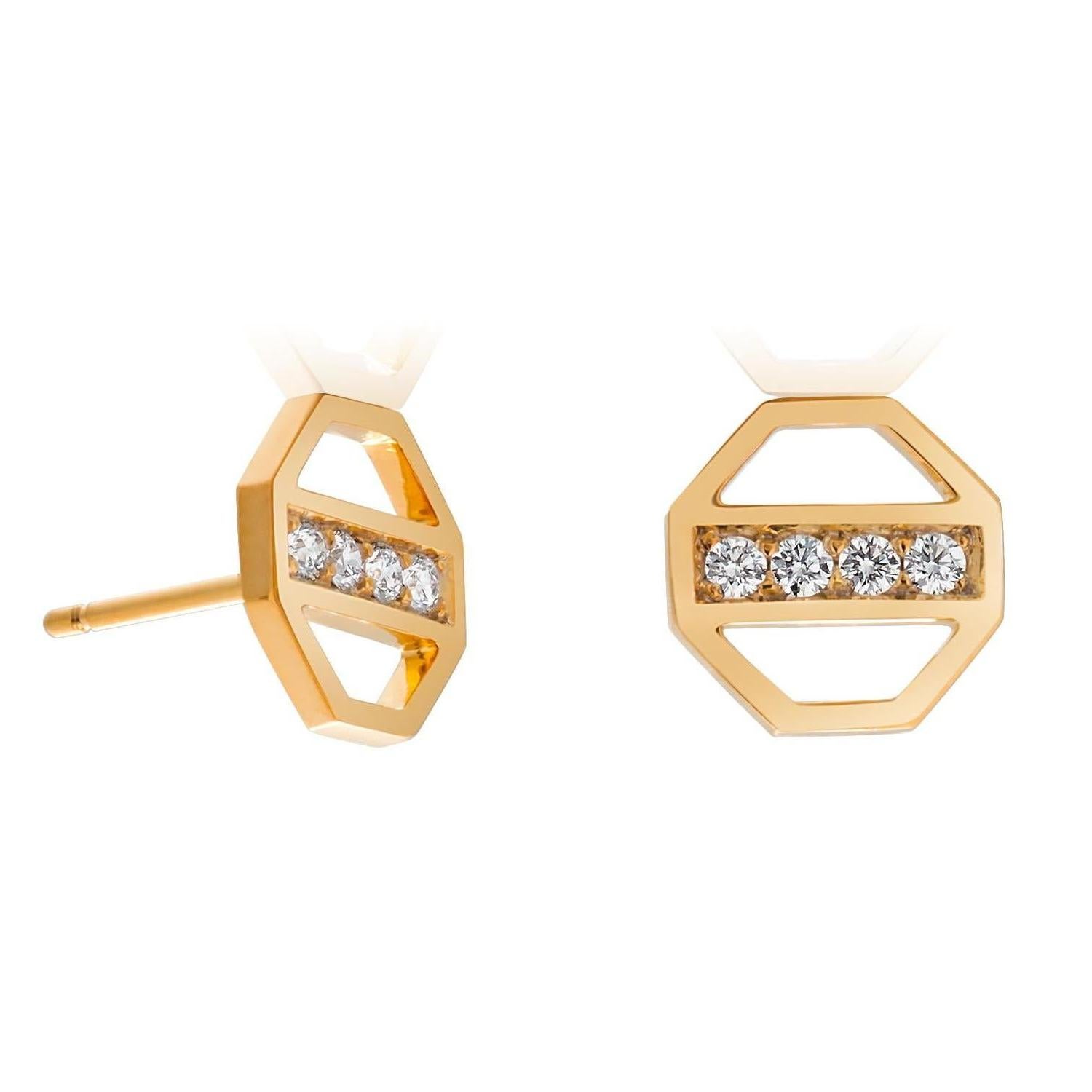Vintage Tiffany 18 Karat Gold Diamonds 0.40 Inch Wide Earrings By Paloma Picasso 6