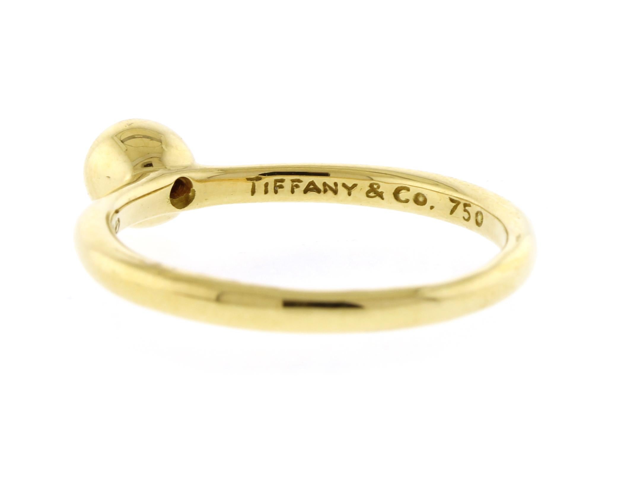 Brilliant Cut Paloma Picasso 18kt Emerald Bezel Set Ring