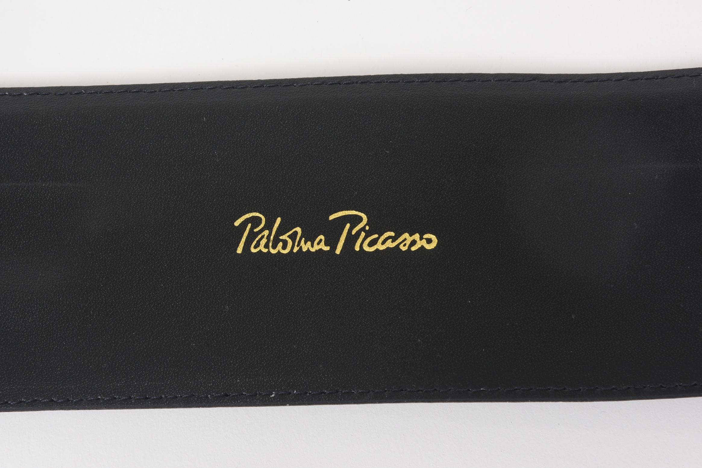 Paloma Picasso 1980s Navy and Gold Belt In Excellent Condition In Miami Beach, FL