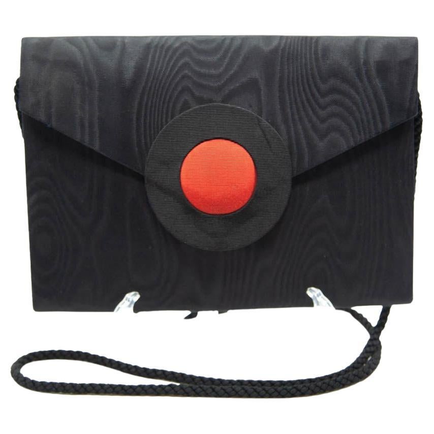 Paloma Picasso black and red envelope purse  For Sale