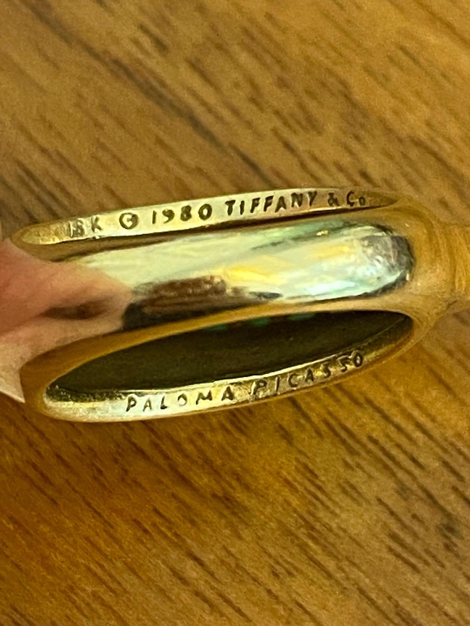 Princess Cut Paloma Picasso Emerald and Gold Ring Circa 1980