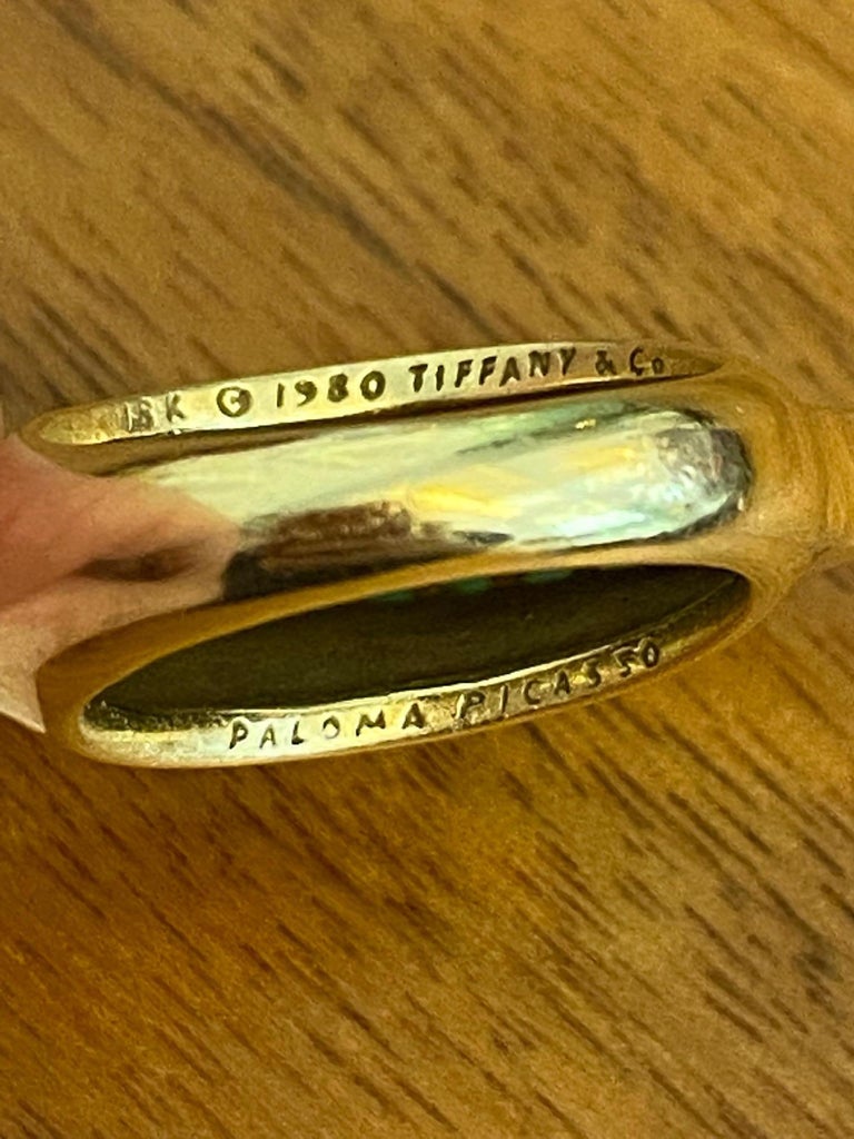 Paloma Picasso Emerald and Gold Ring Circa 1980 For Sale at 1stDibs