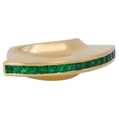 Paloma Picasso Emerald and Gold Ring Circa 1980