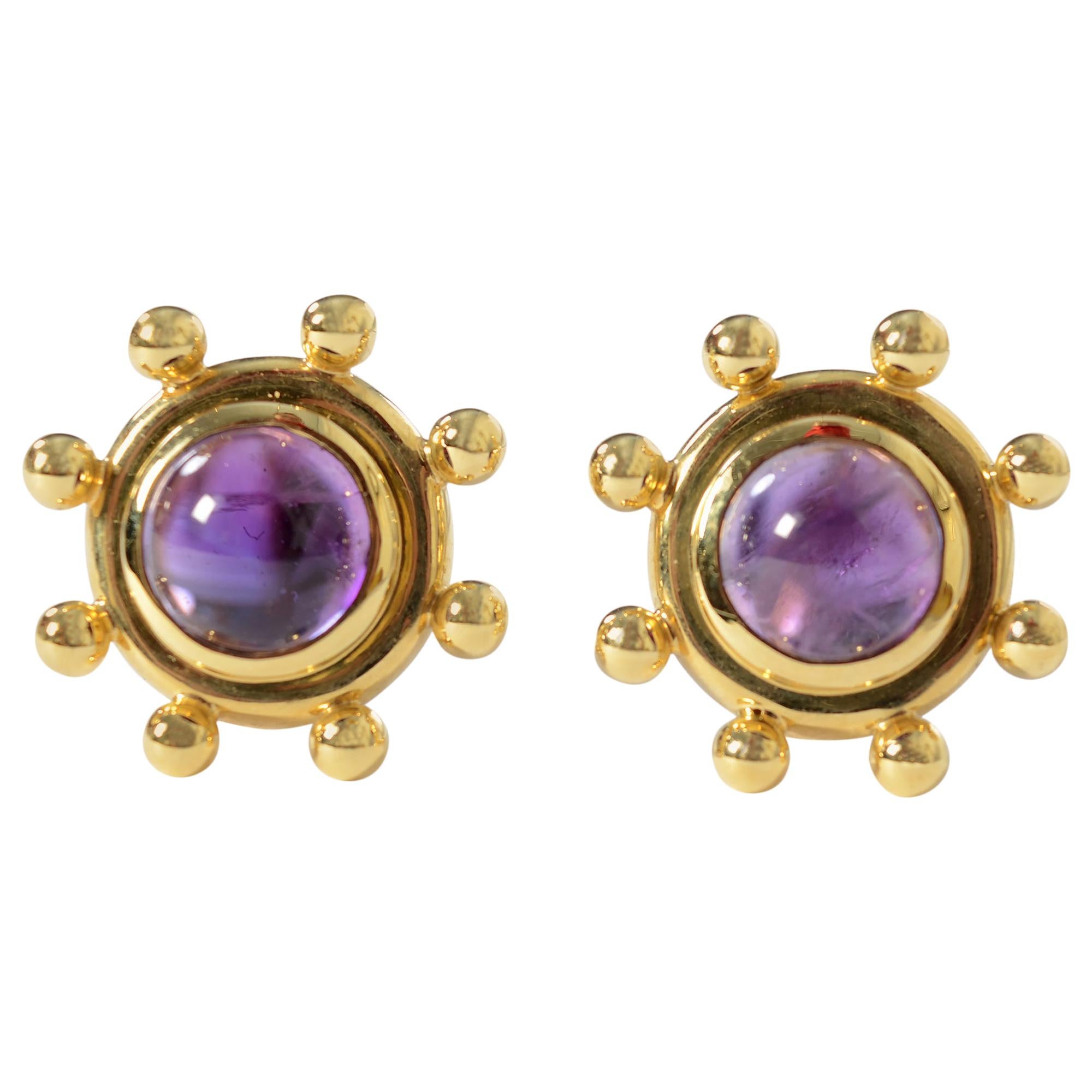 Paloma Picasso for Tiffany Amethyst Earrings For Sale