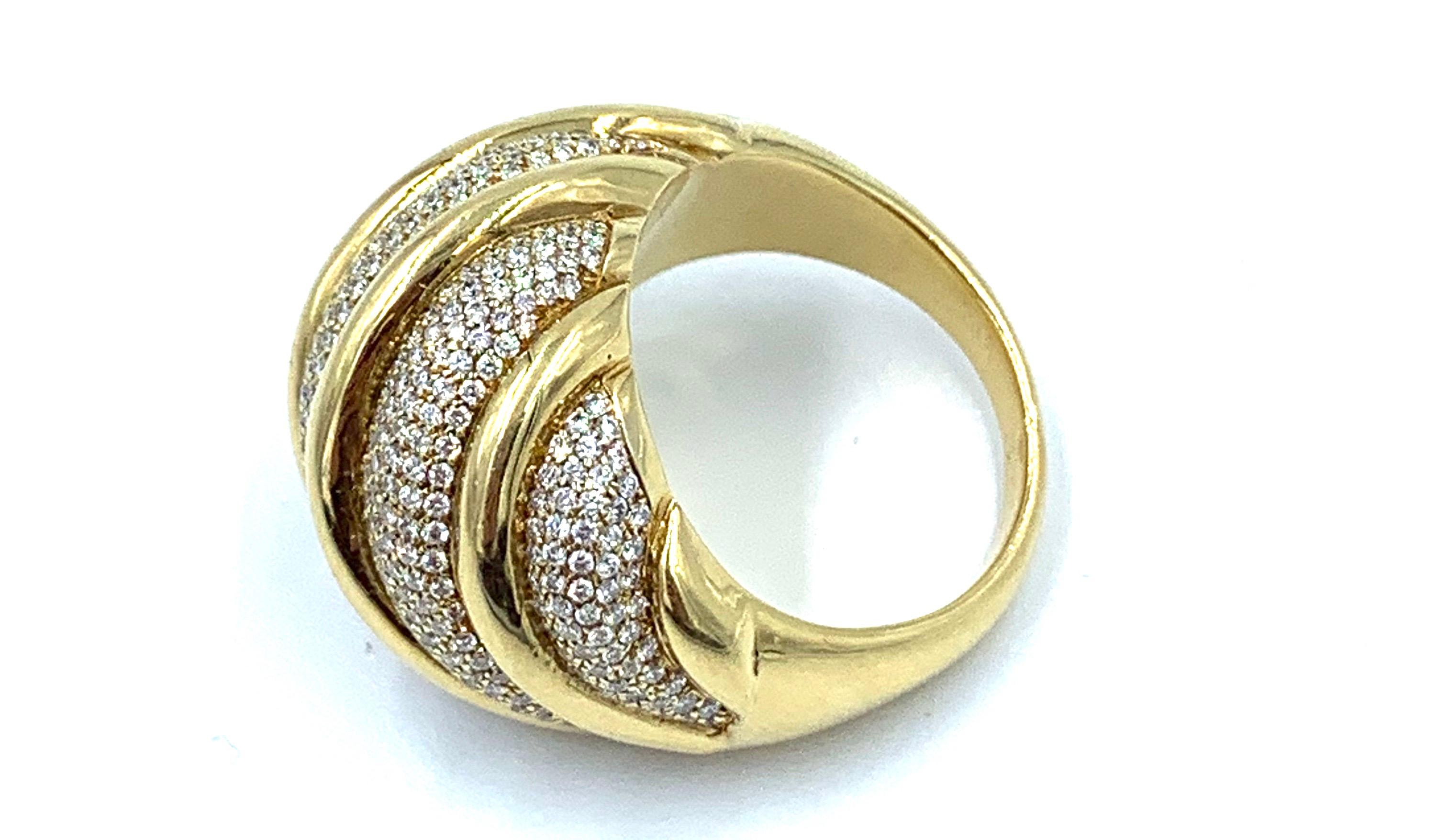 Round Cut Paloma Picasso for Tiffany & Co. 18 Karat Gold and Diamond Ring For Sale