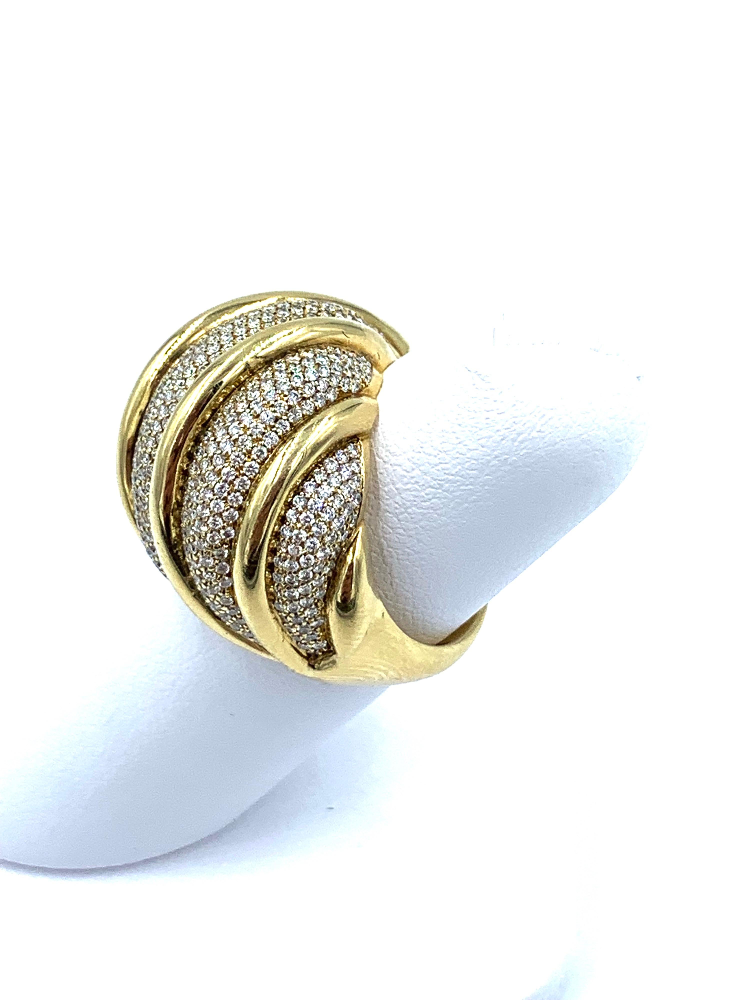 Paloma Picasso for Tiffany & Co. 18 Karat Gold and Diamond Ring In Good Condition For Sale In West Palm Beach, FL