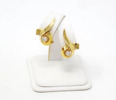 Paloma Picasso for Tiffany & Co. 18 Karat Gold Ribbon Earrings with Diamond