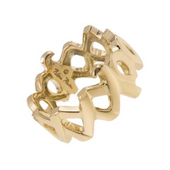 Paloma Picasso for Tiffany & Co 18 Karat Yellow Gold Graffiti Love Band Ring