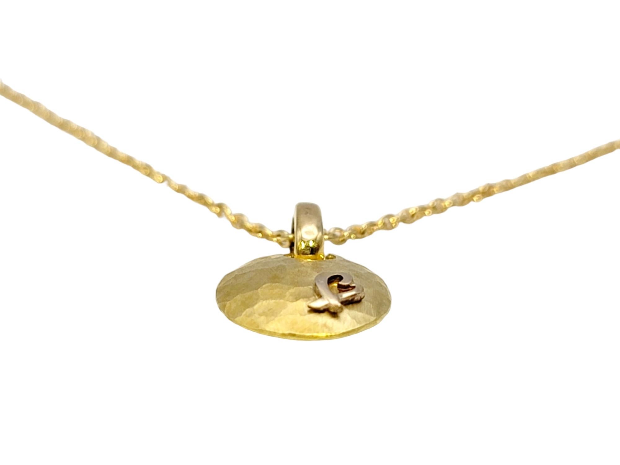 Collier à disques martelés en or jaune 18 carats Paloma Picasso pour Tiffany & Co. Pour femmes en vente