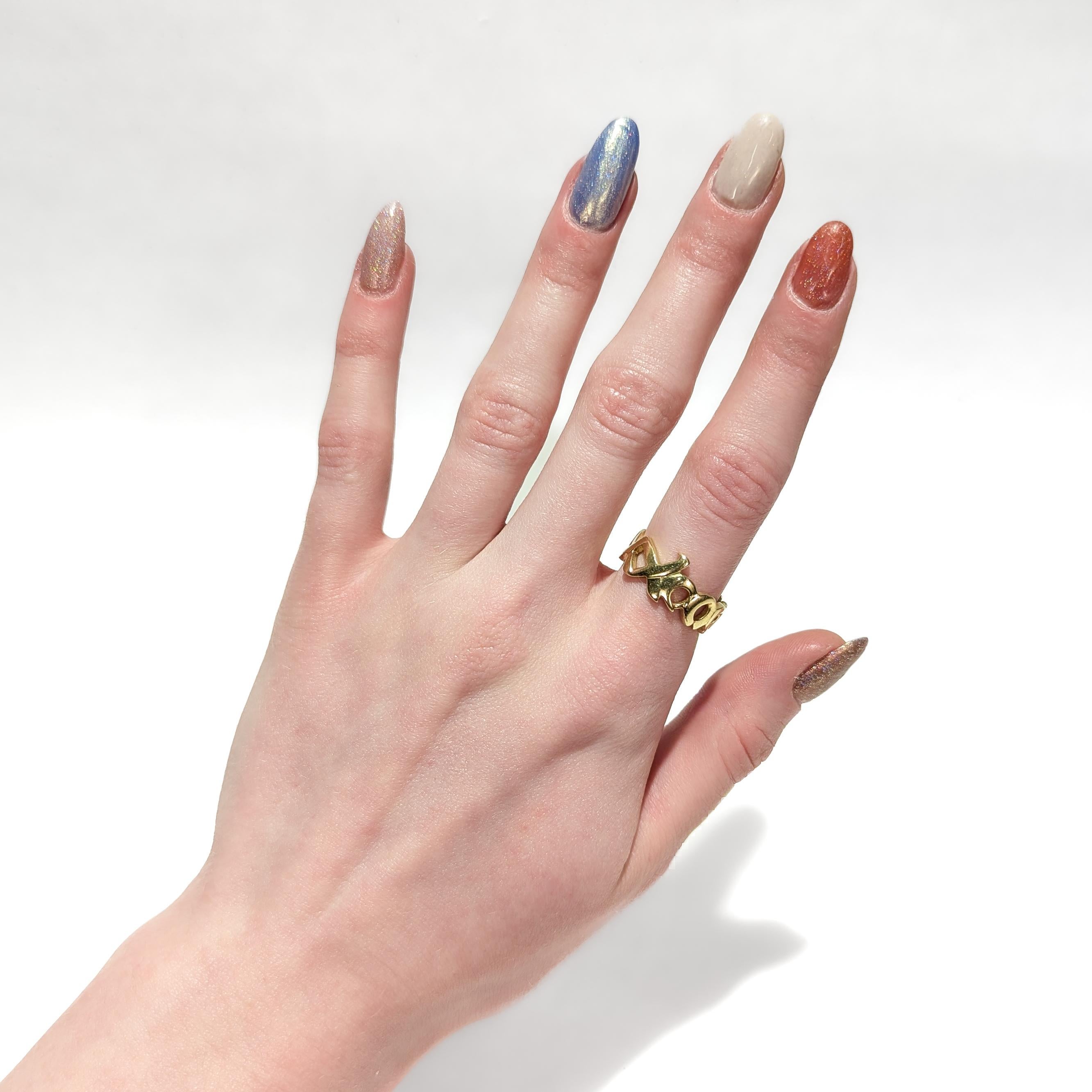 Paloma Picasso for Tiffany & Co. 18k Gold Graffiti Love & Kisses XO Ring 5