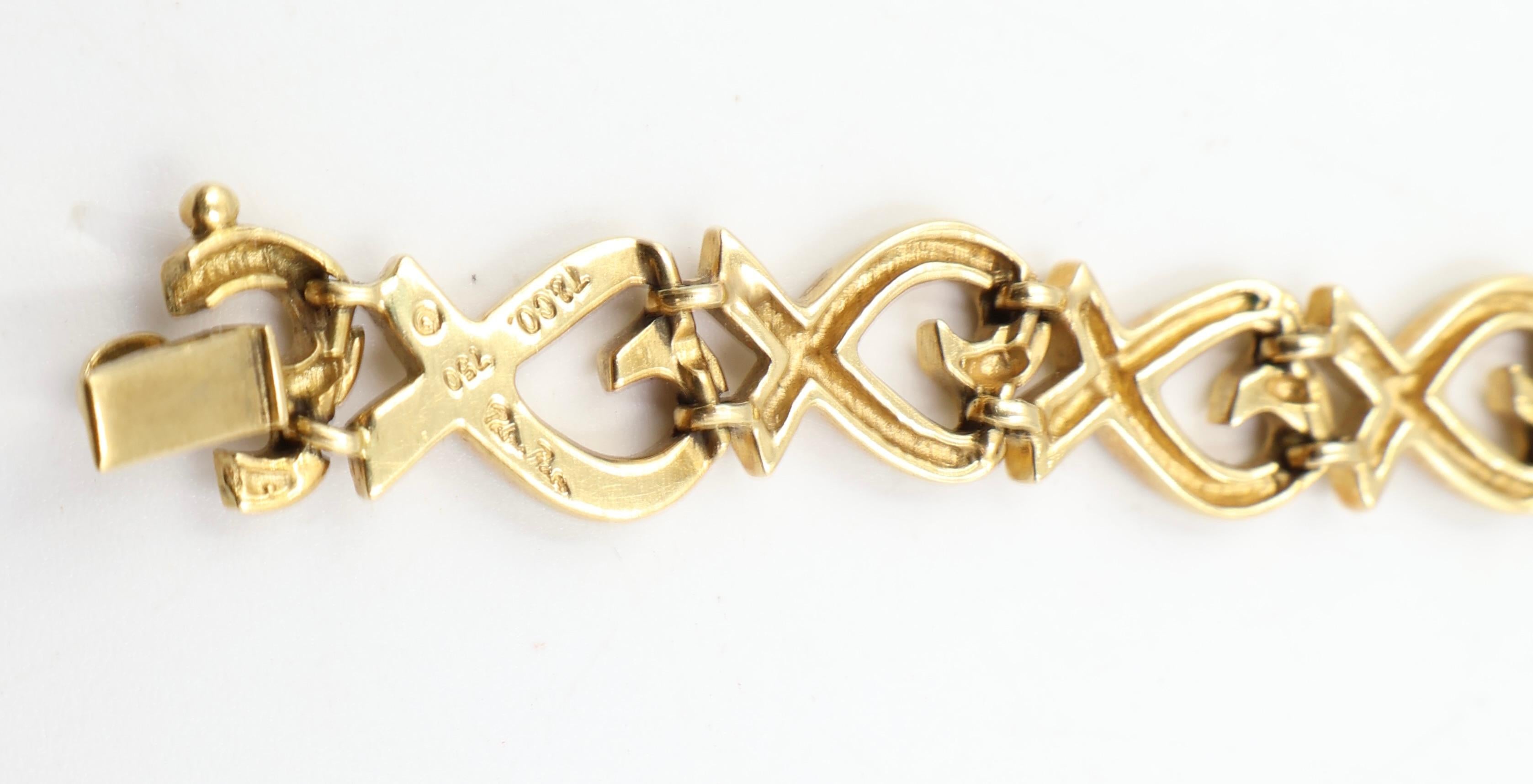 Paloma Picasso for Tiffany & Co 18k Gold Loving Heart Bracelet For Sale 1