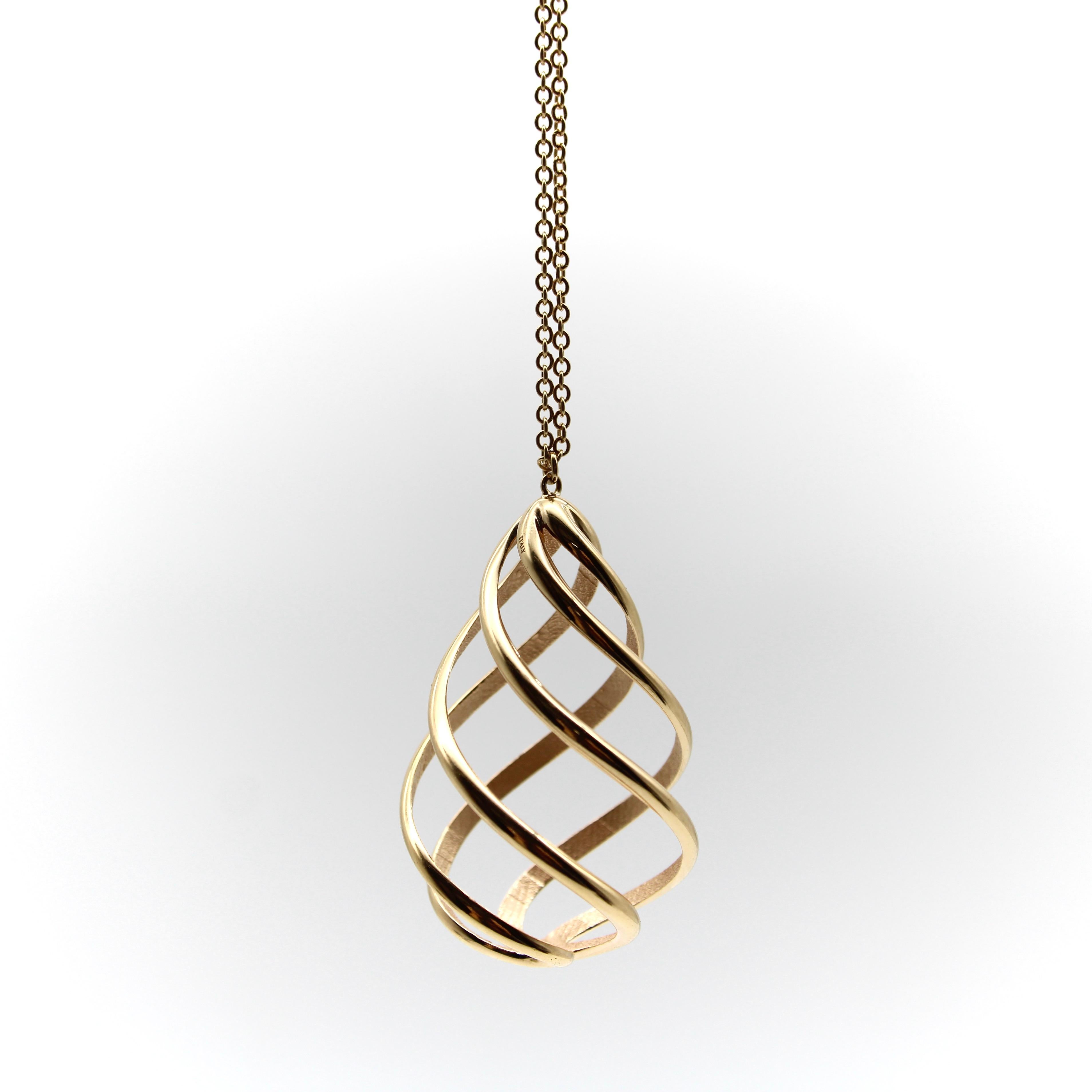 Contemporary Paloma Picasso for Tiffany & Co. 18K Gold Venezia Spiral Pendant Necklace  For Sale