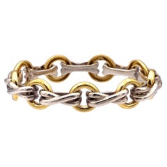 Paloma Picasso for Tiffany & Co. 18K Yellow Gold and Silver XO Vintage Bracelet