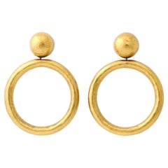 Paloma Picasso for Tiffany & Co. 18K Yellow Gold Hammered Hoop Earrings