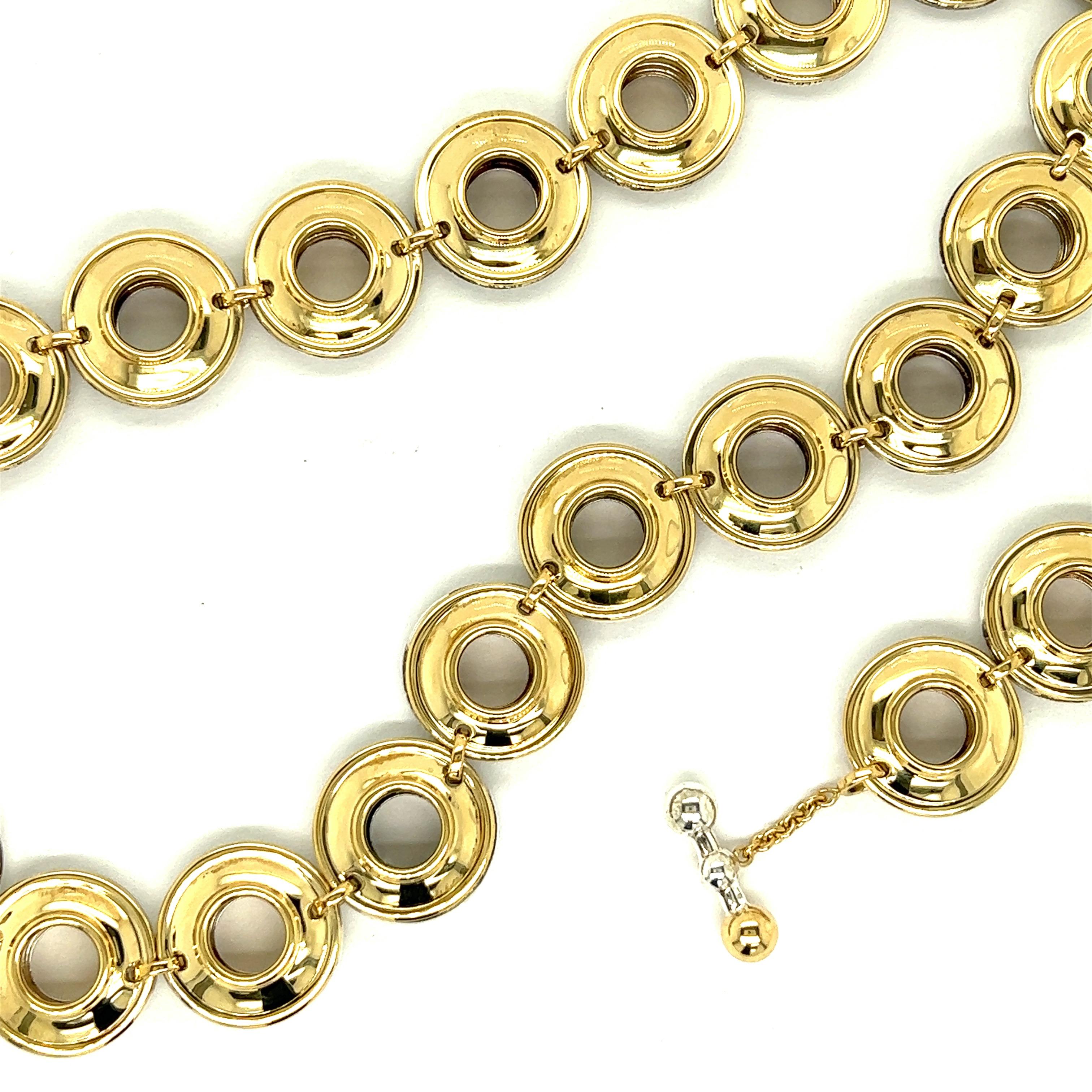 Contemporary Paloma Picasso for Tiffany & Co. 18k Yellow Gold & Silver Link Necklace