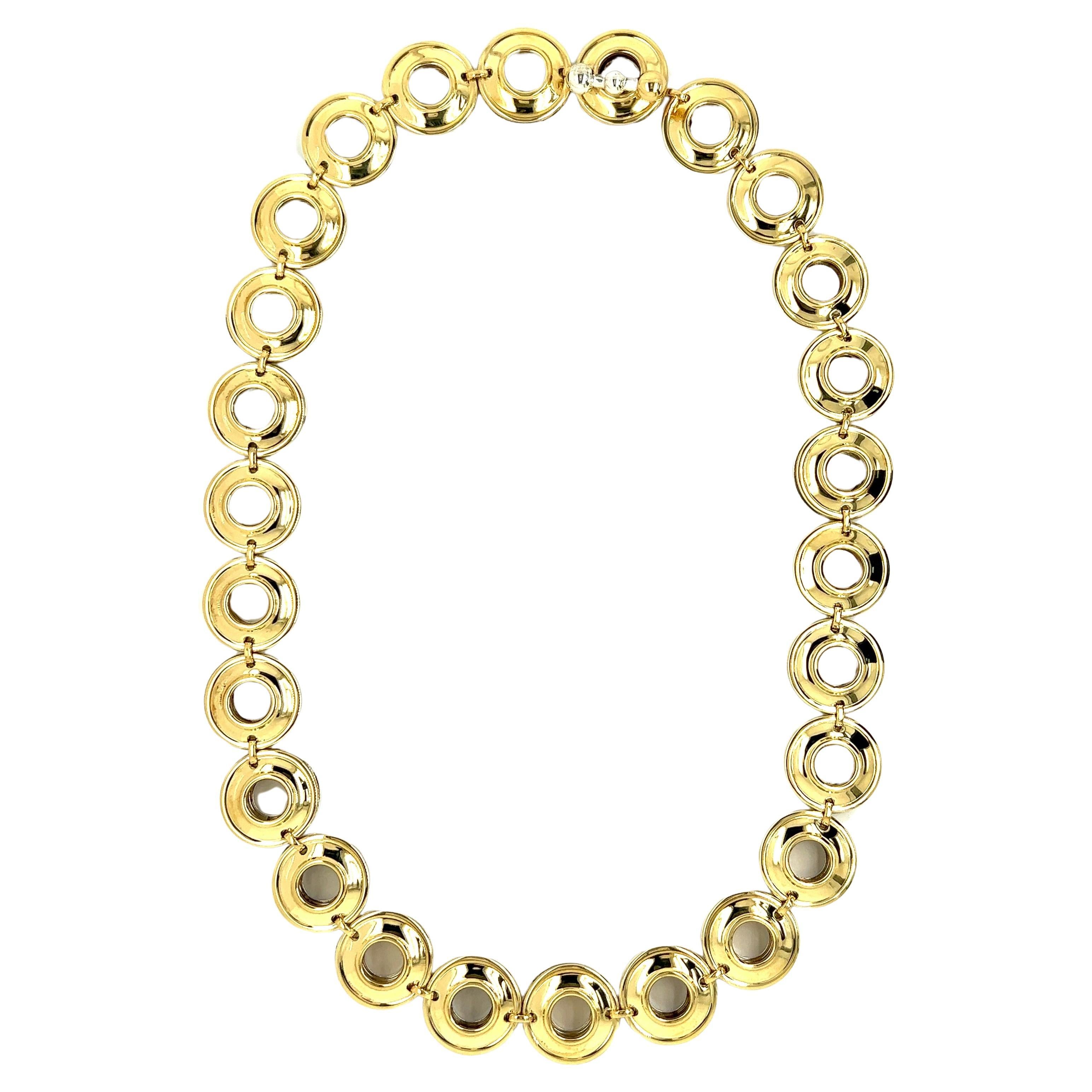 Paloma Picasso for Tiffany & Co. 18k Yellow Gold & Silver Link Necklace