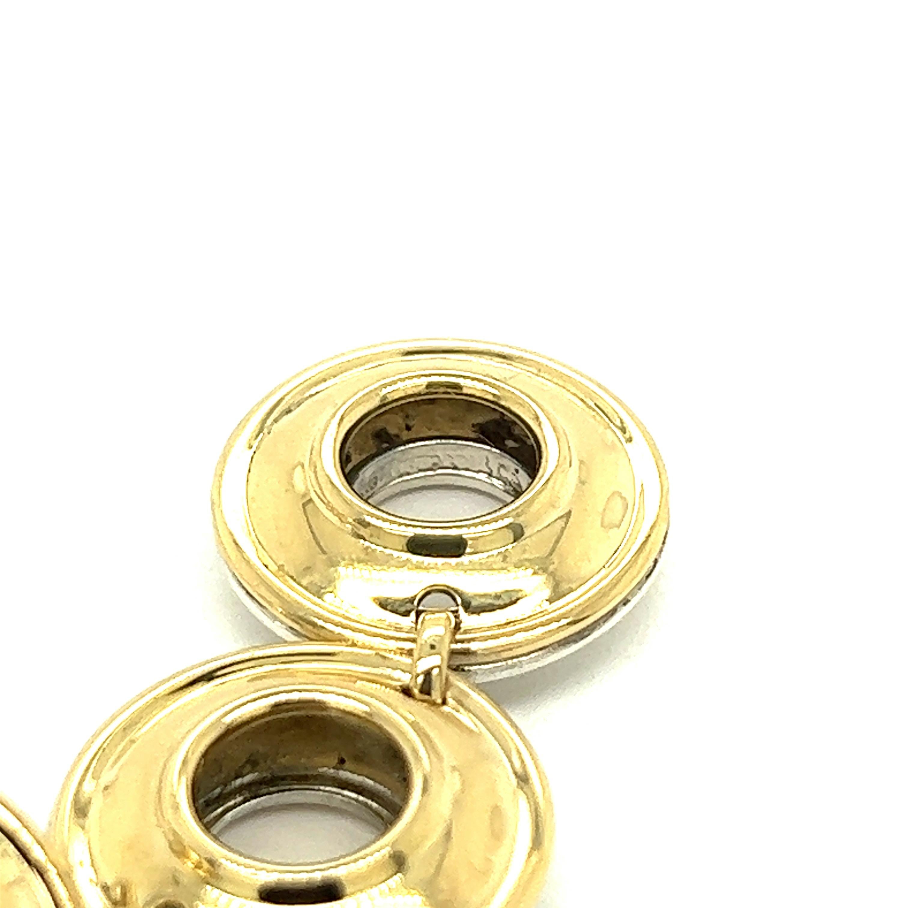 Paloma Picasso pour Tiffany & Co. Bracelet à maillons en or jaune 18k et argent en vente 2