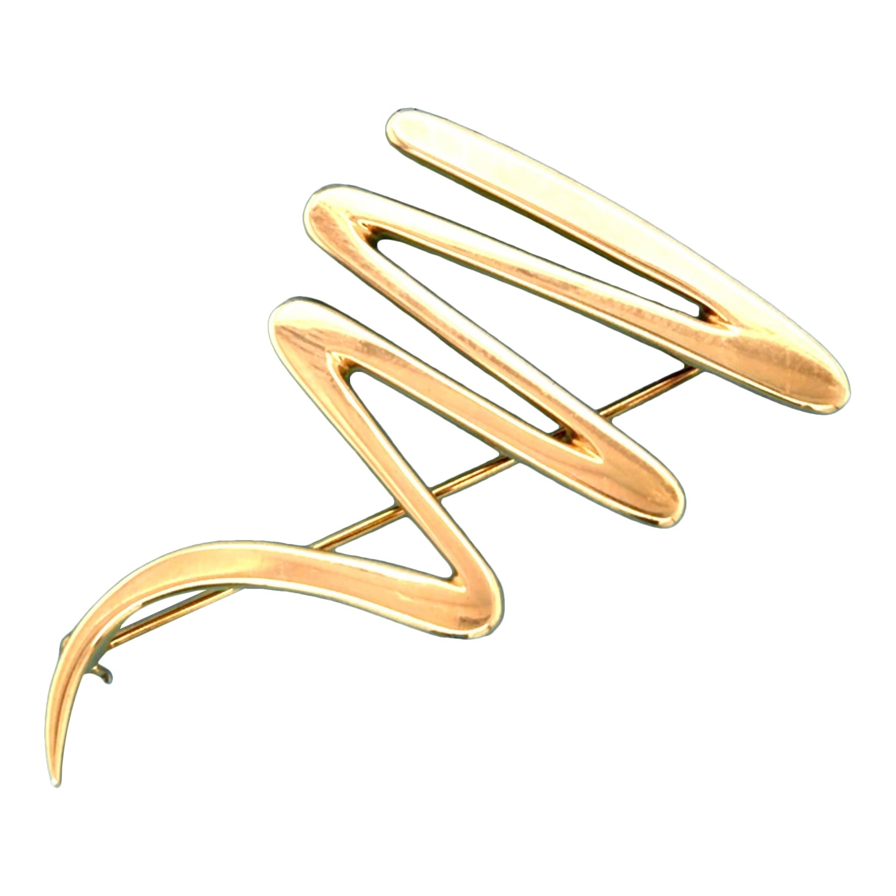 Paloma Picasso for Tiffany & Co. Spilla Zig Zag in oro giallo 18K in vendita