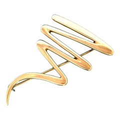 Paloma Picasso for Tiffany & Co. Spilla Zig Zag in oro giallo 18K
