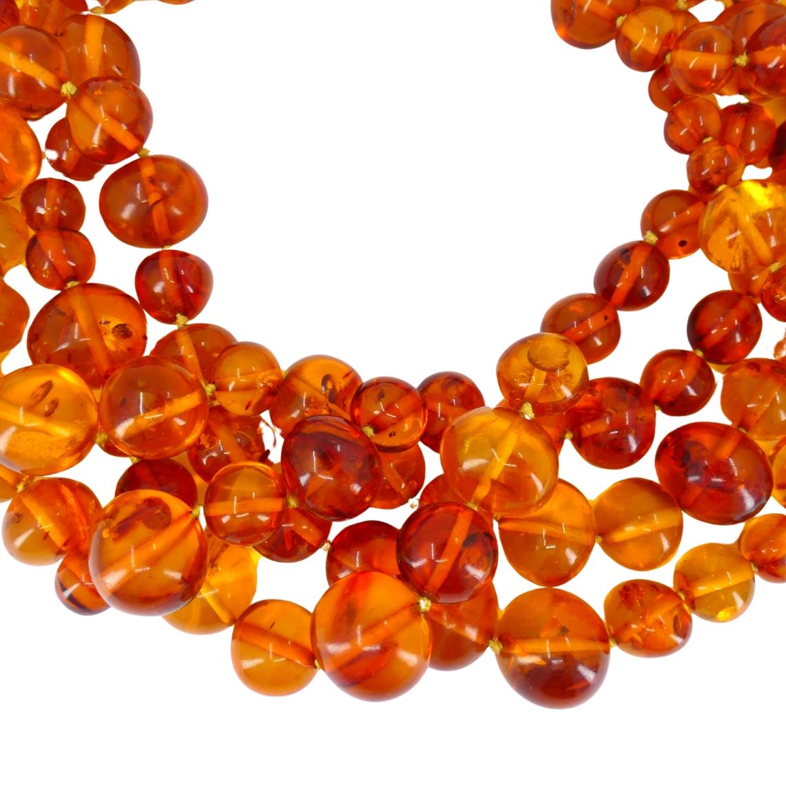 Paloma Picasso for Tiffany & Co. Amber Beads Gold Collar Necklace For Sale 2