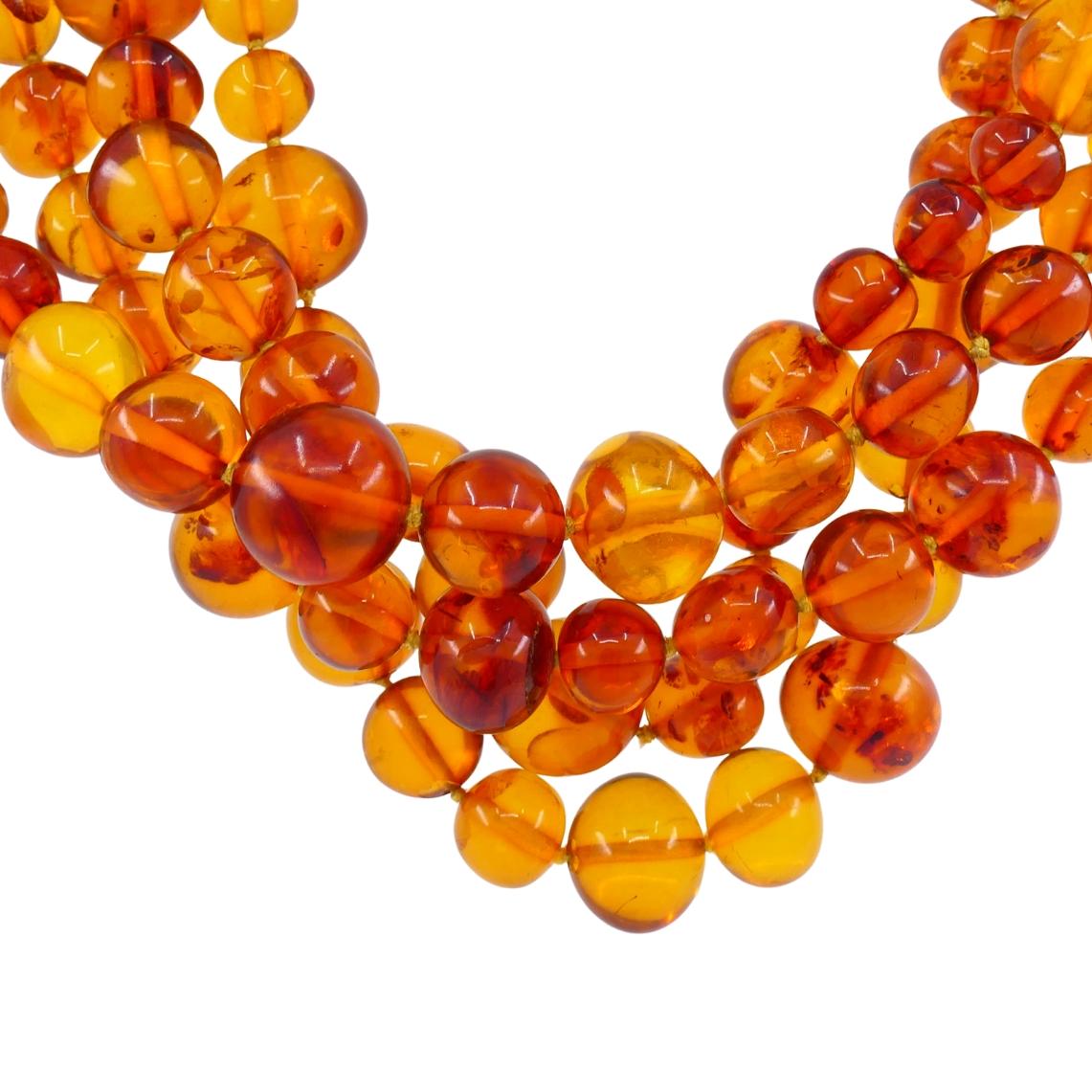Paloma Picasso for Tiffany & Co. Amber Beads Gold Collar Necklace For Sale 5